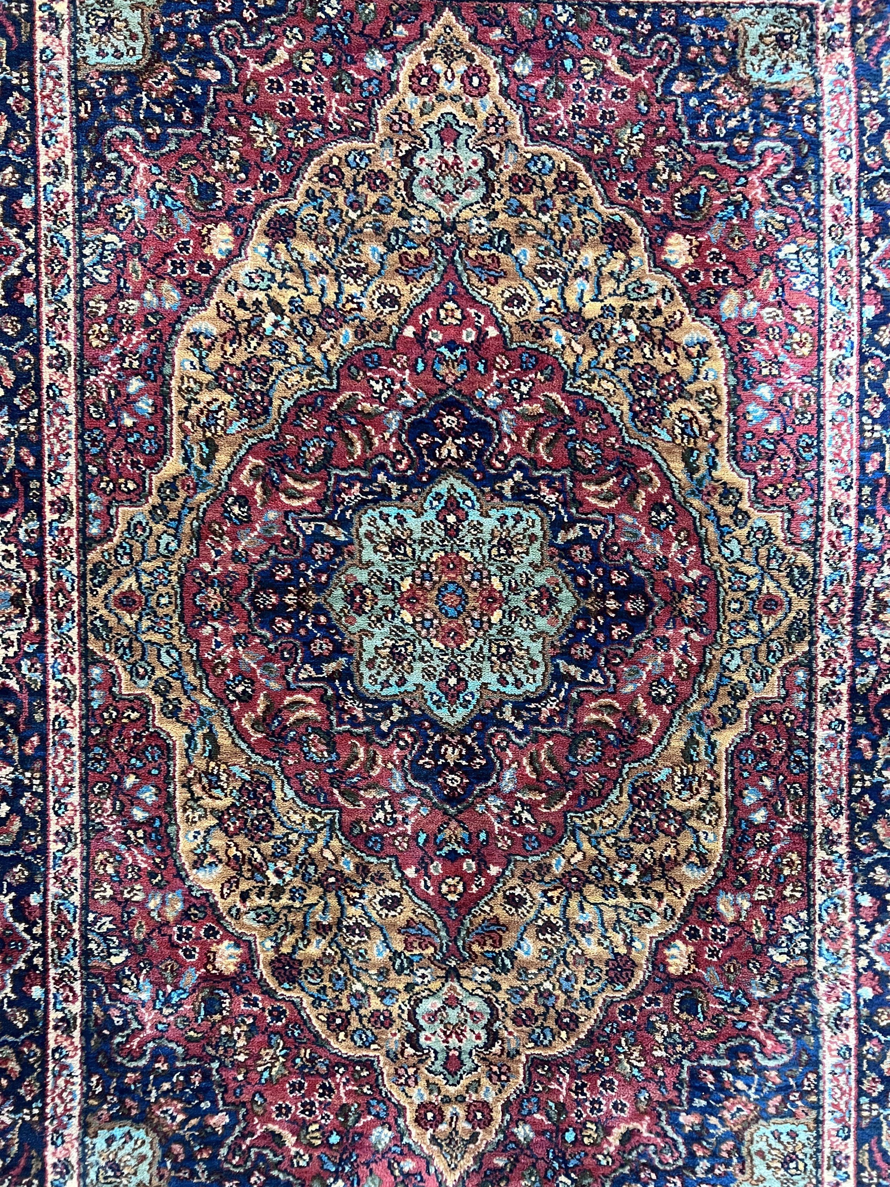 Karastan Rug 4x6 Medallion Kirman #700/718, Original Karastan Collection 700 Series, Discontinued Wool Karastan Carpet Vintage 4 x 6 Rug - Jewel Rugs