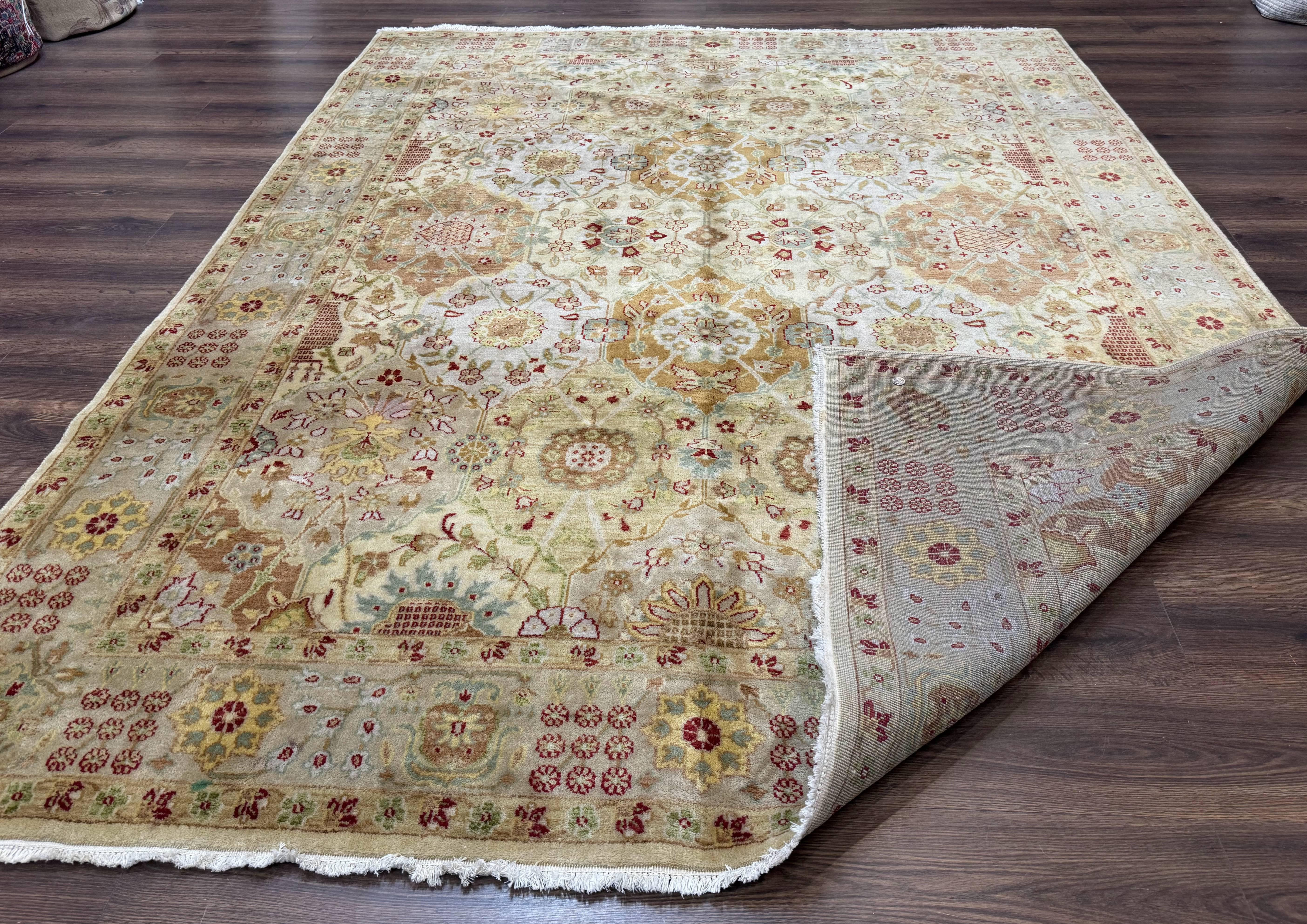 Indo Persian Rug 8x10, Indian Rug, Soft Wool Rug, Oushak Style Rug, Handmade Rug - Jewel Rugs