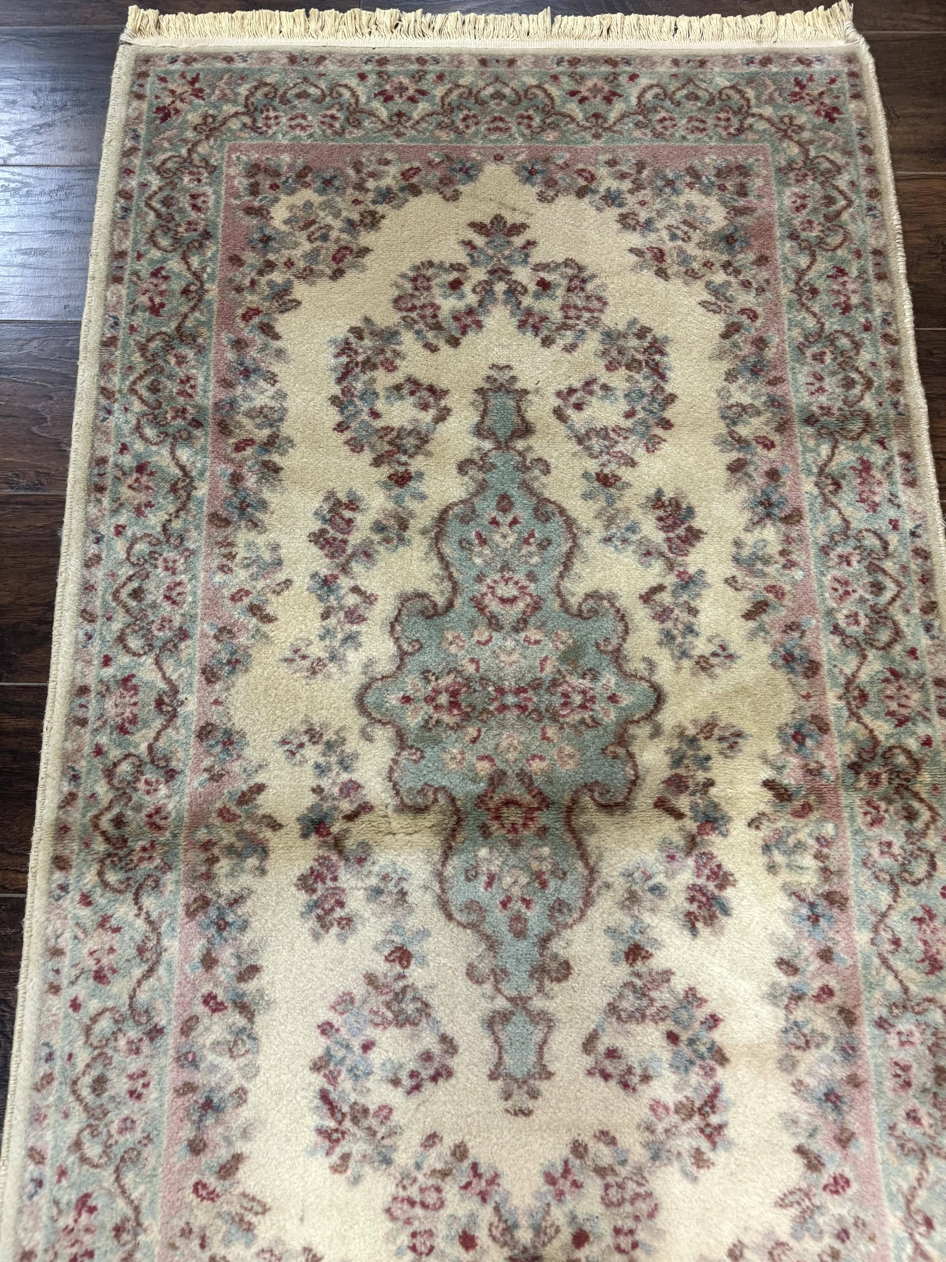 Karastan Rug 3x5, Pastel Ivory Kirman Rug #784, Wool Karastan Carpet, Original 700 Series, Vintage Karastan Area Rug, Discontinued - Jewel Rugs