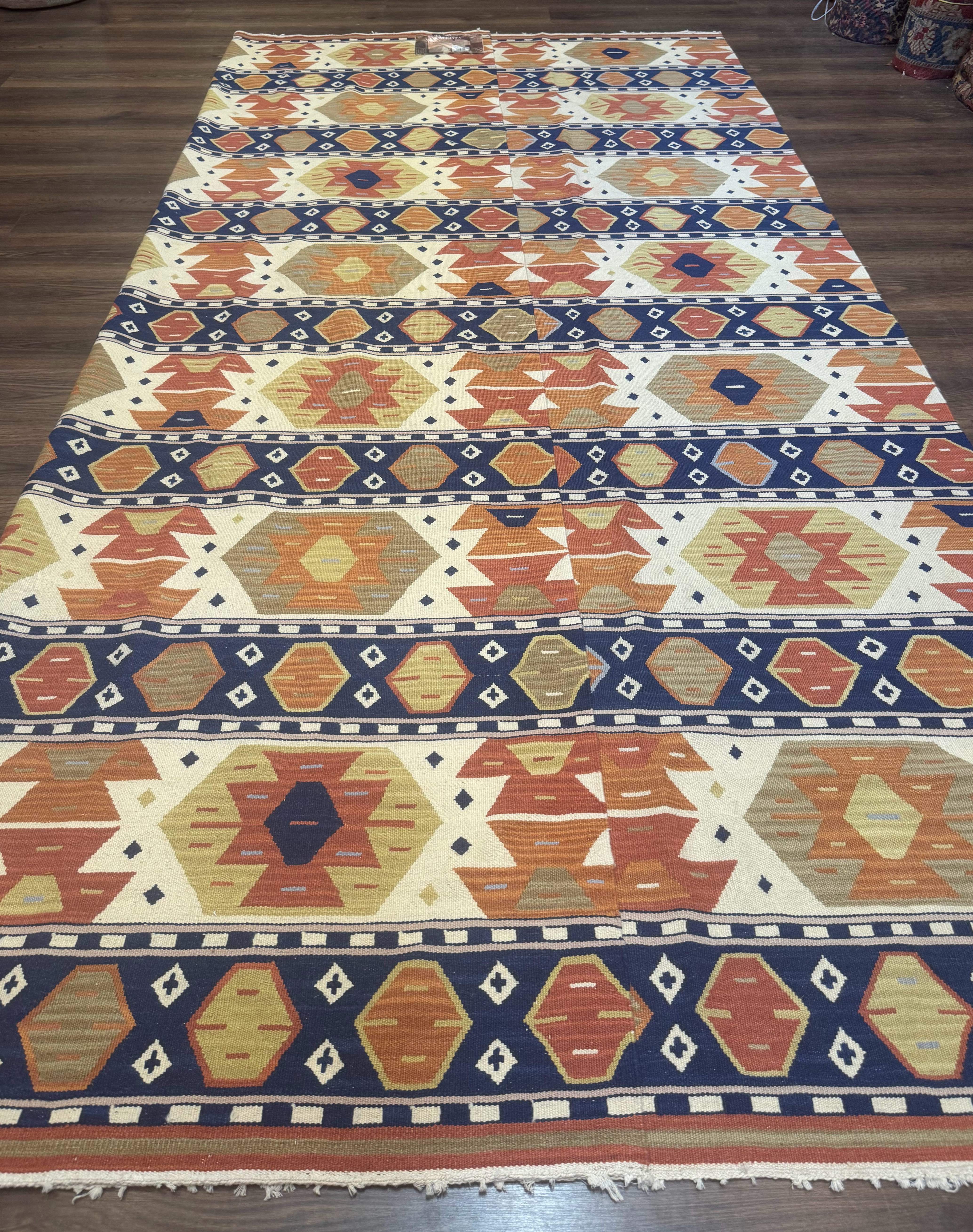 Turkish Kilim Rug 8x11, Handmade, Wool, Nourison Rug - Jewel Rugs