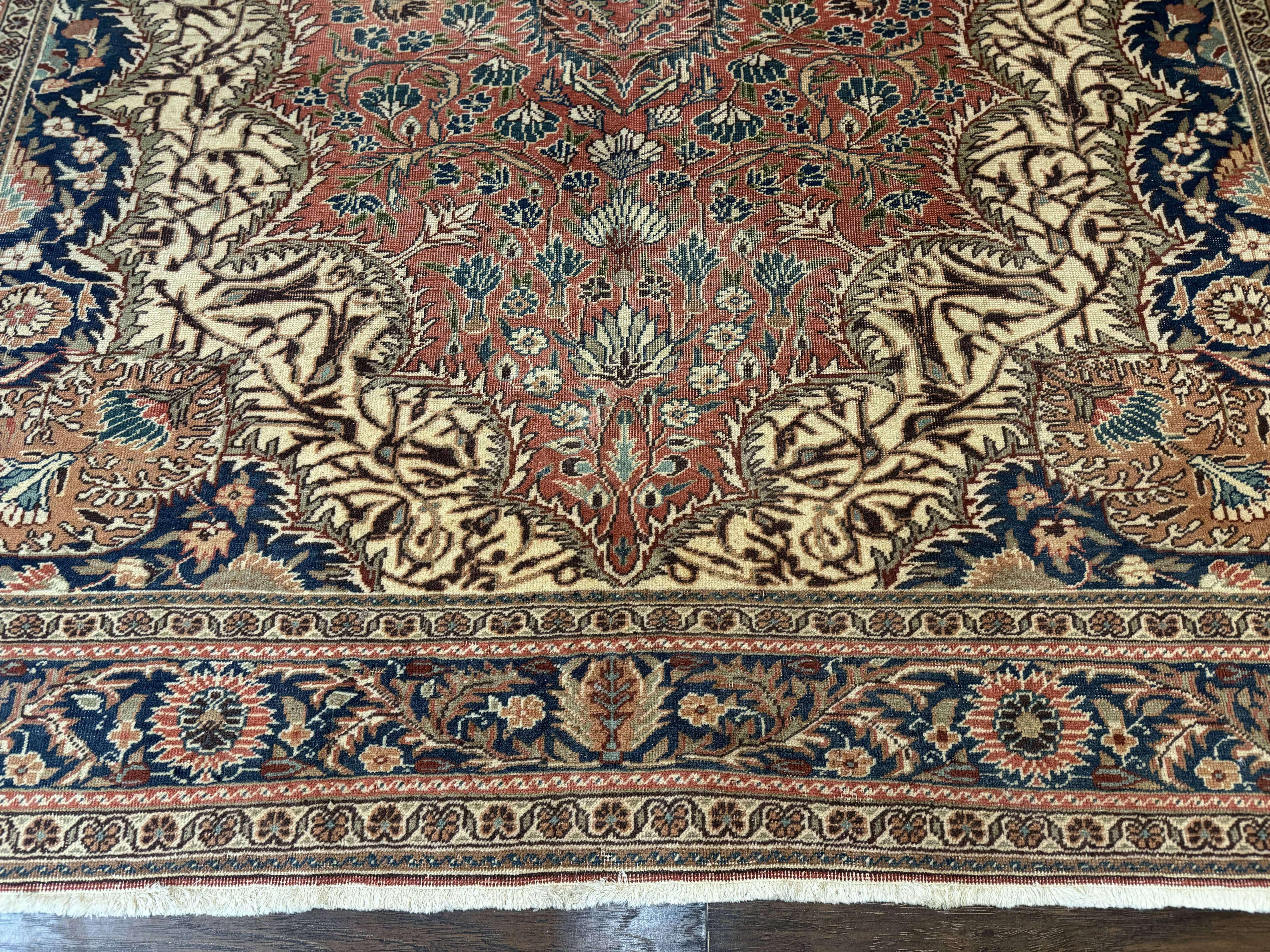 Turkish Kayseri Rug 6x10, Antique Turkish Carpet, Floral Medallion, Oriental Carpet, Red - Jewel Rugs