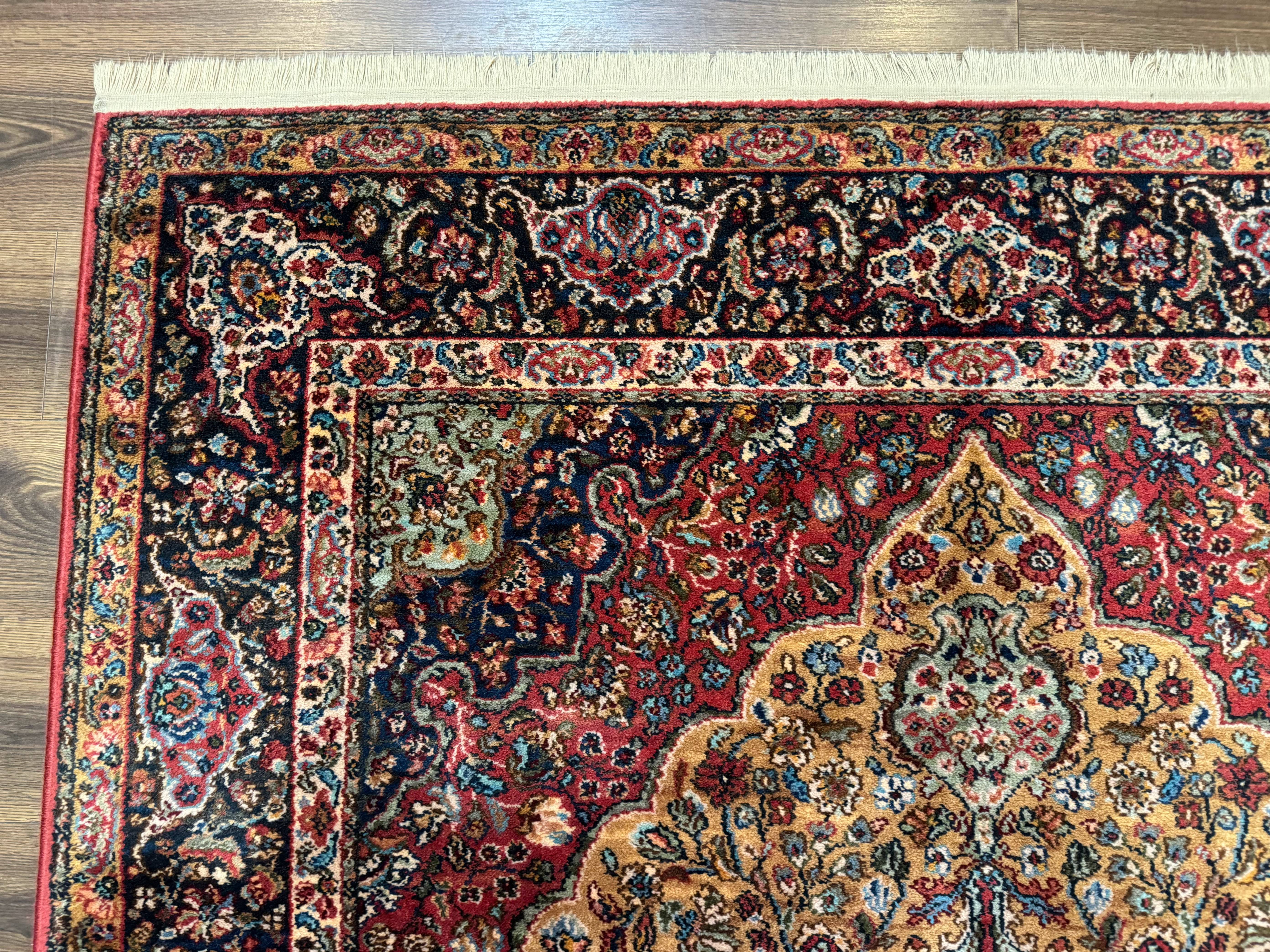 Karastan Rug 5.9 x 9 Medallion Kirman #700/718, Original 700 Series, Wool, Discontinued, Vintage - Jewel Rugs