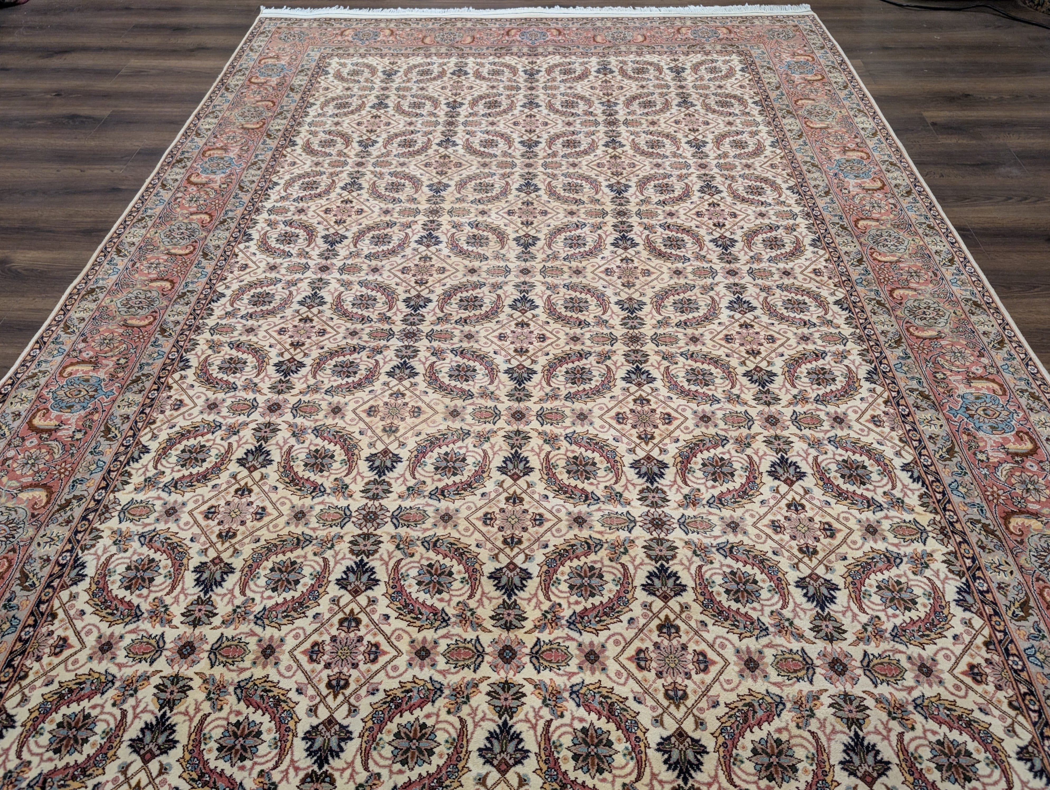Sino Persian Rug 7x11, Allover Design, Hand-Knotted Wool Carpet - Jewel Rugs