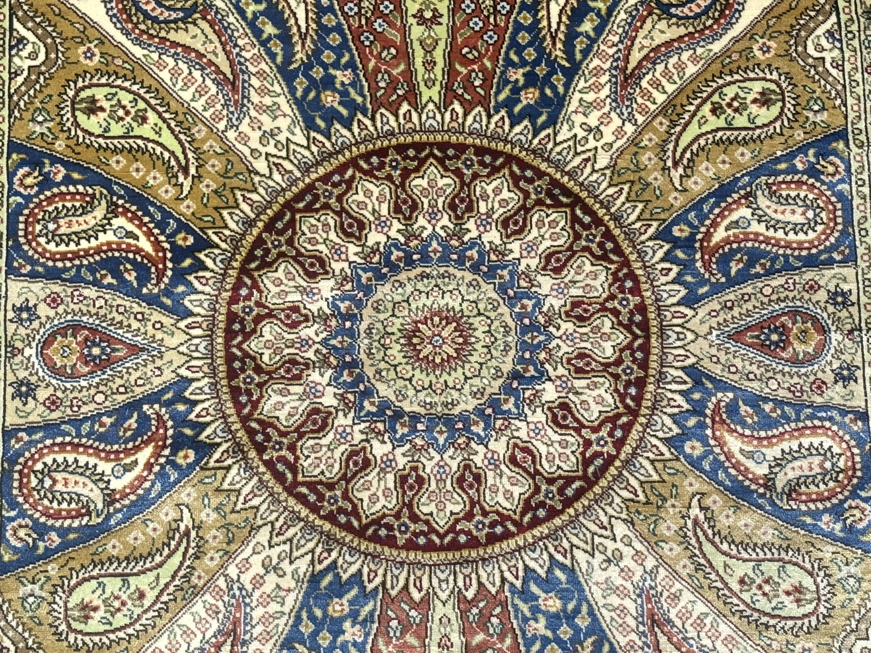 Colorful Turkish Silk Hereke Rug 3x5 with Signature, Unique Design, Very Fine 340 KPSI - Jewel Rugs