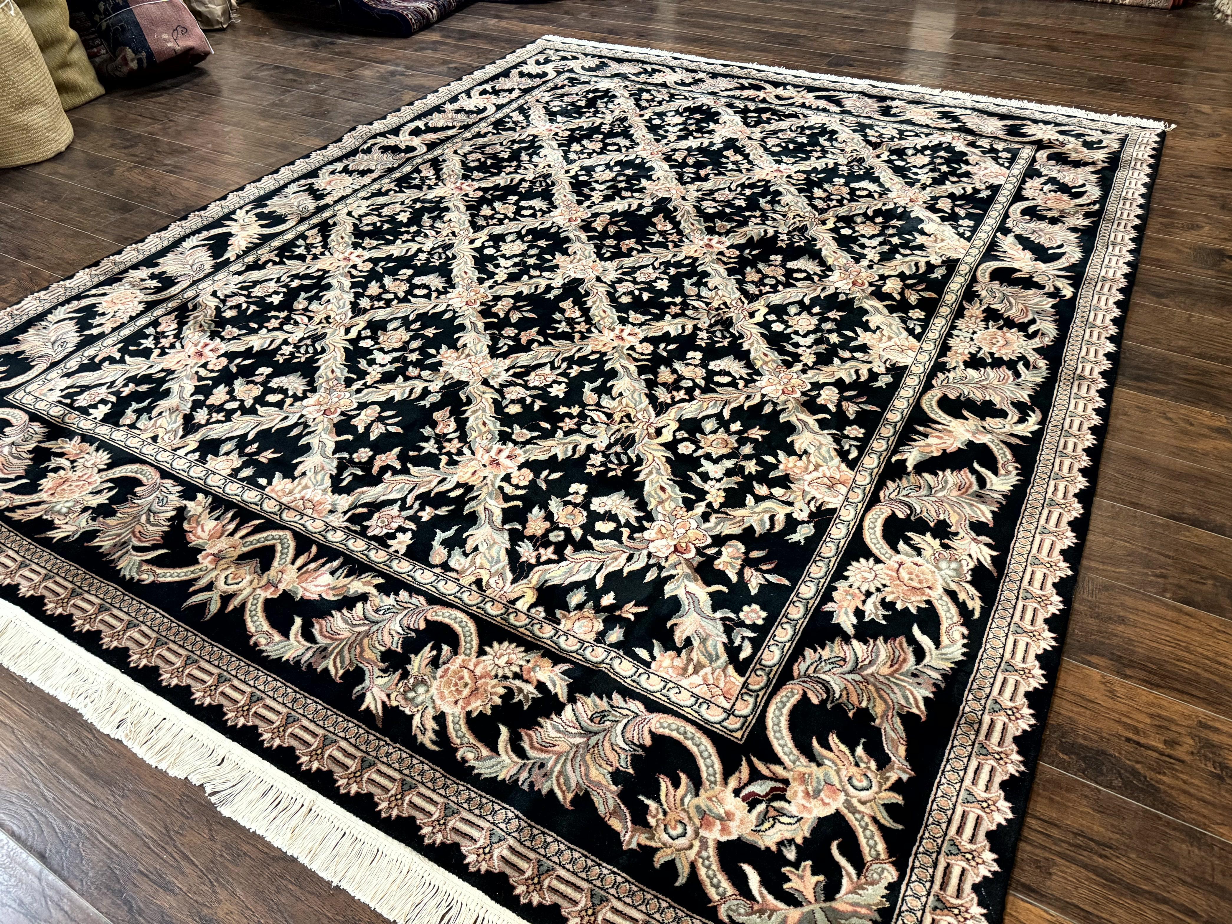Pak Persian Rug 8x10, Black, Handmade - Jewel Rugs