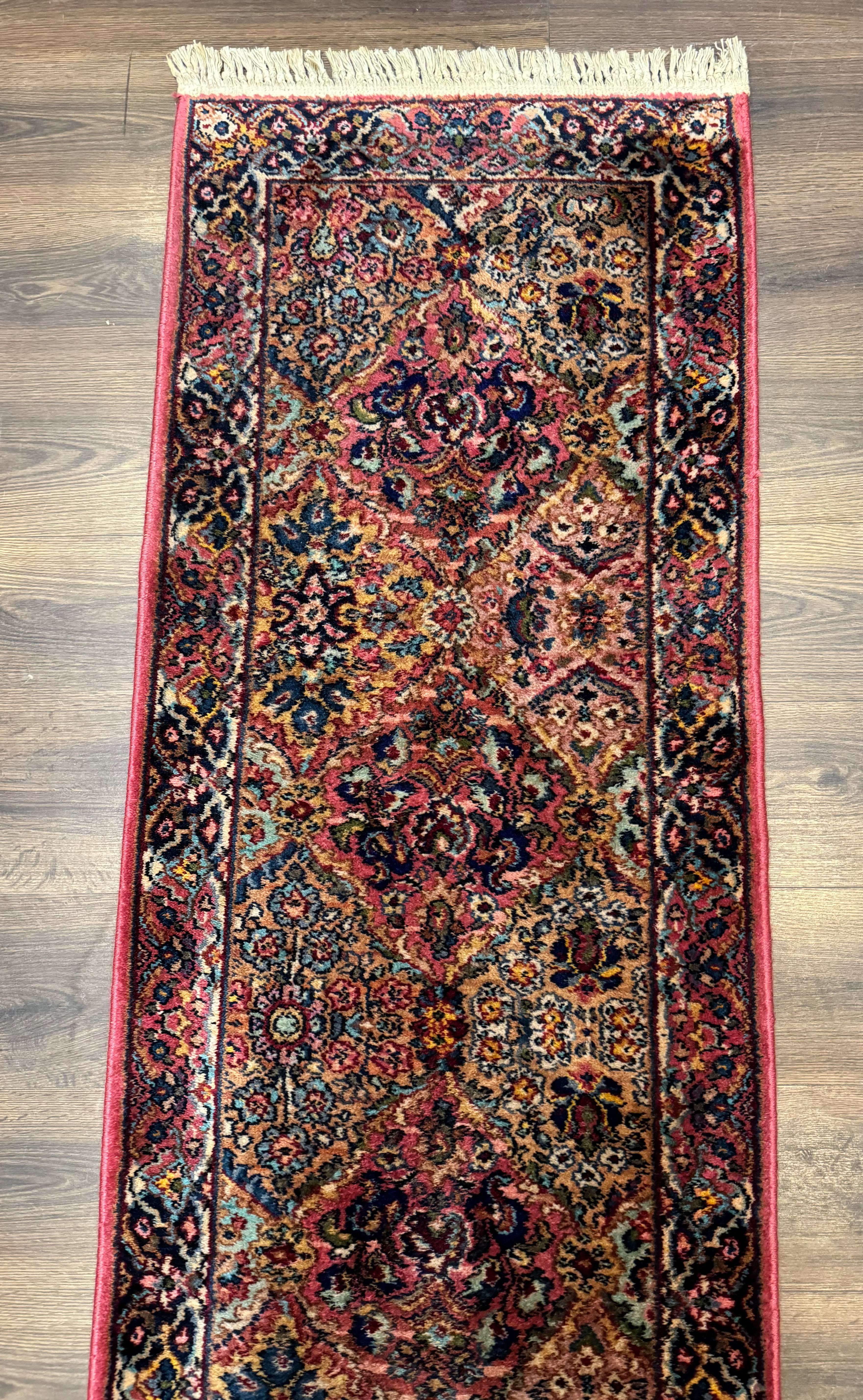 Karastan Runner Rug 2x15, Multicolor Panel Kirman #717, Wool, Original 700 Series, Antique - Jewel Rugs