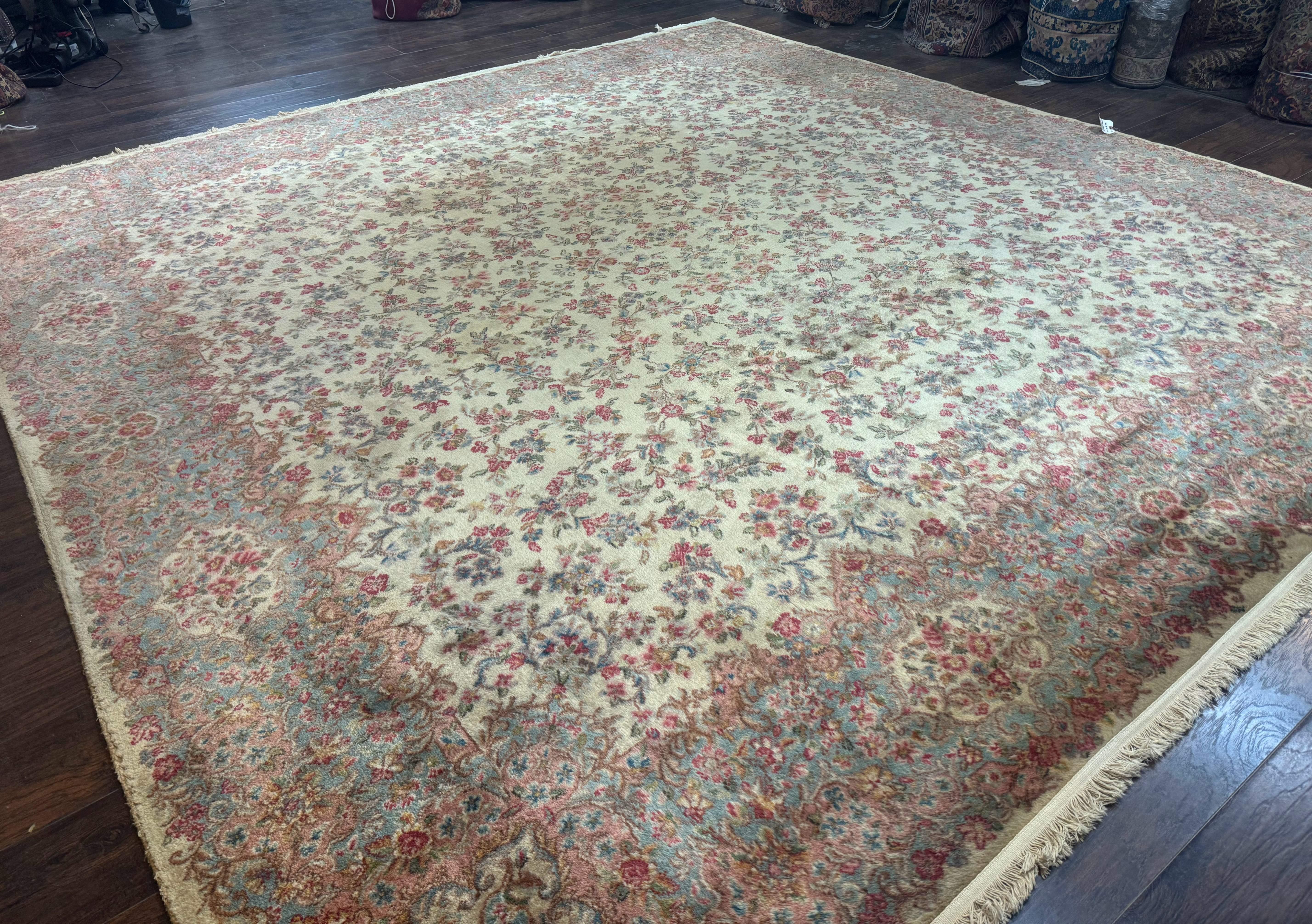 Karastan Kirman Rug #788, Wool Karastan Carpet 11x12, Unique Almost Square Size, Rare, Original 700 Series, Vintage Discontinued Karastan - Jewel Rugs