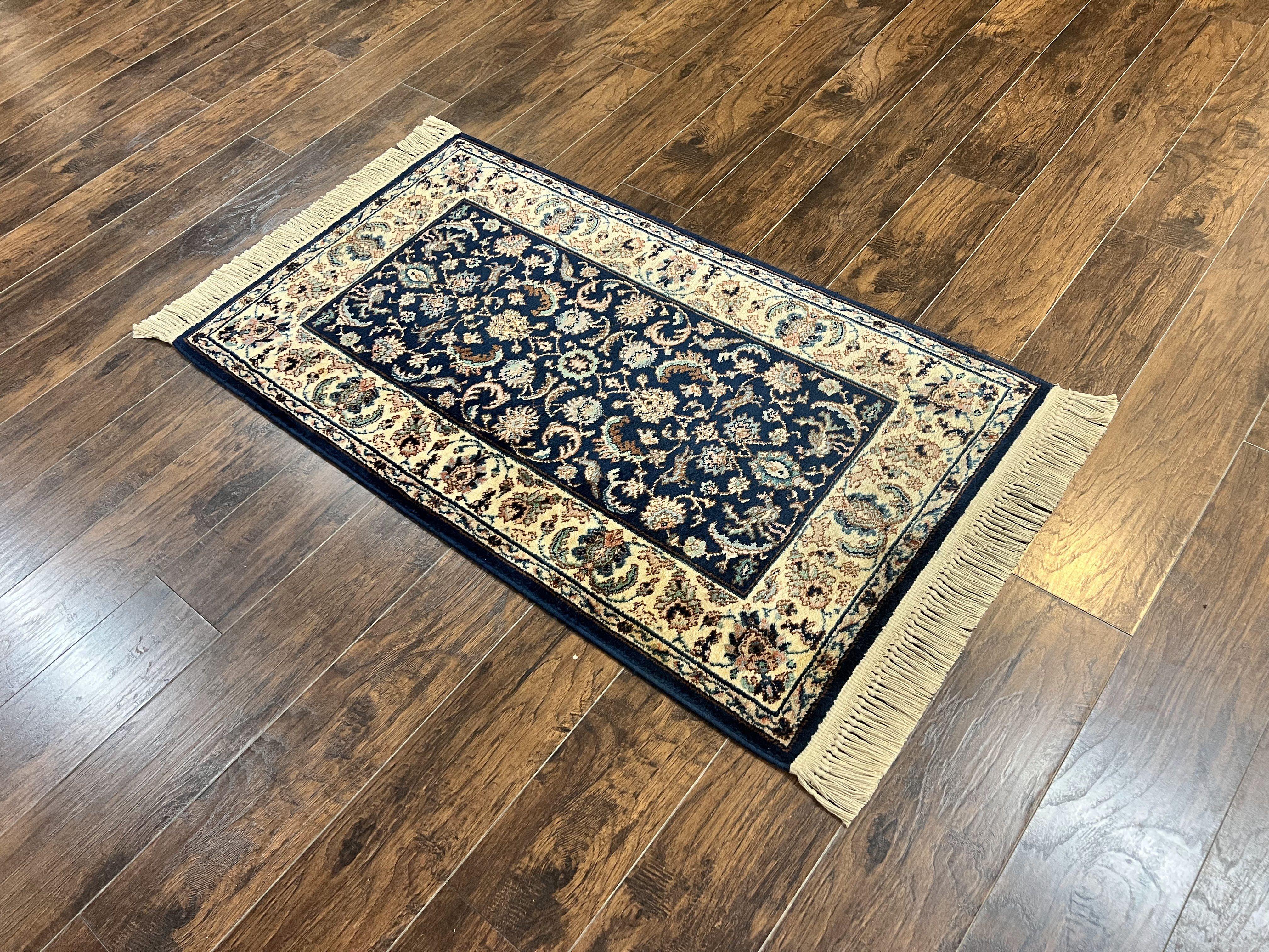 Karastan Rug #747, Indigo Tabrizz 5.9 x 9, Wool Karastan Carpet, Vintage Discontinued Original 700 Series Karastan Area Rug - Jewel Rugs