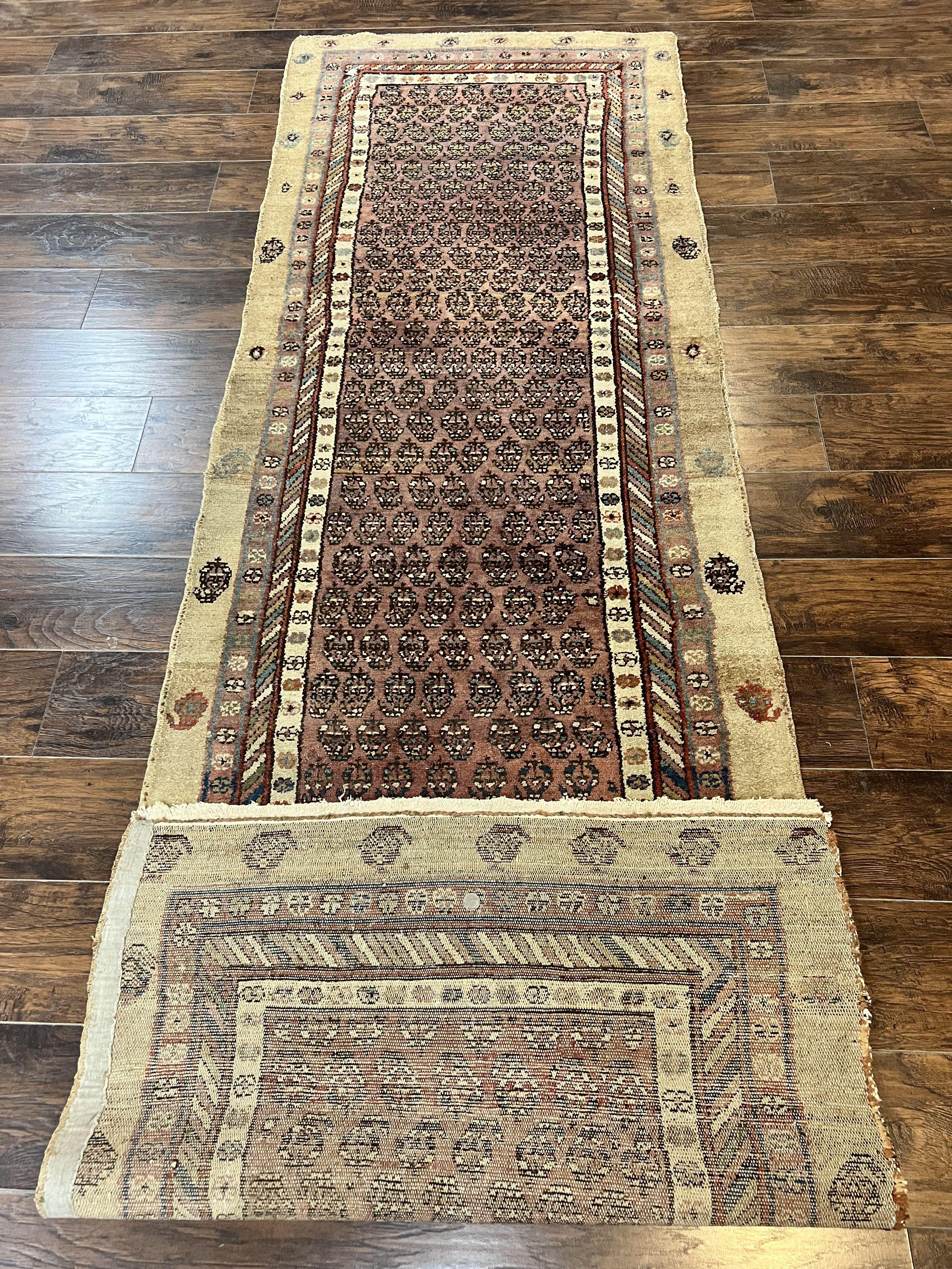 Antique Persian Sarab Runner Rug 3x11, Wool Camel Hair, Tribal Carpet for Hallway 3 x 11, Antique 1920s Rug, Handmade - Jewel Rugs