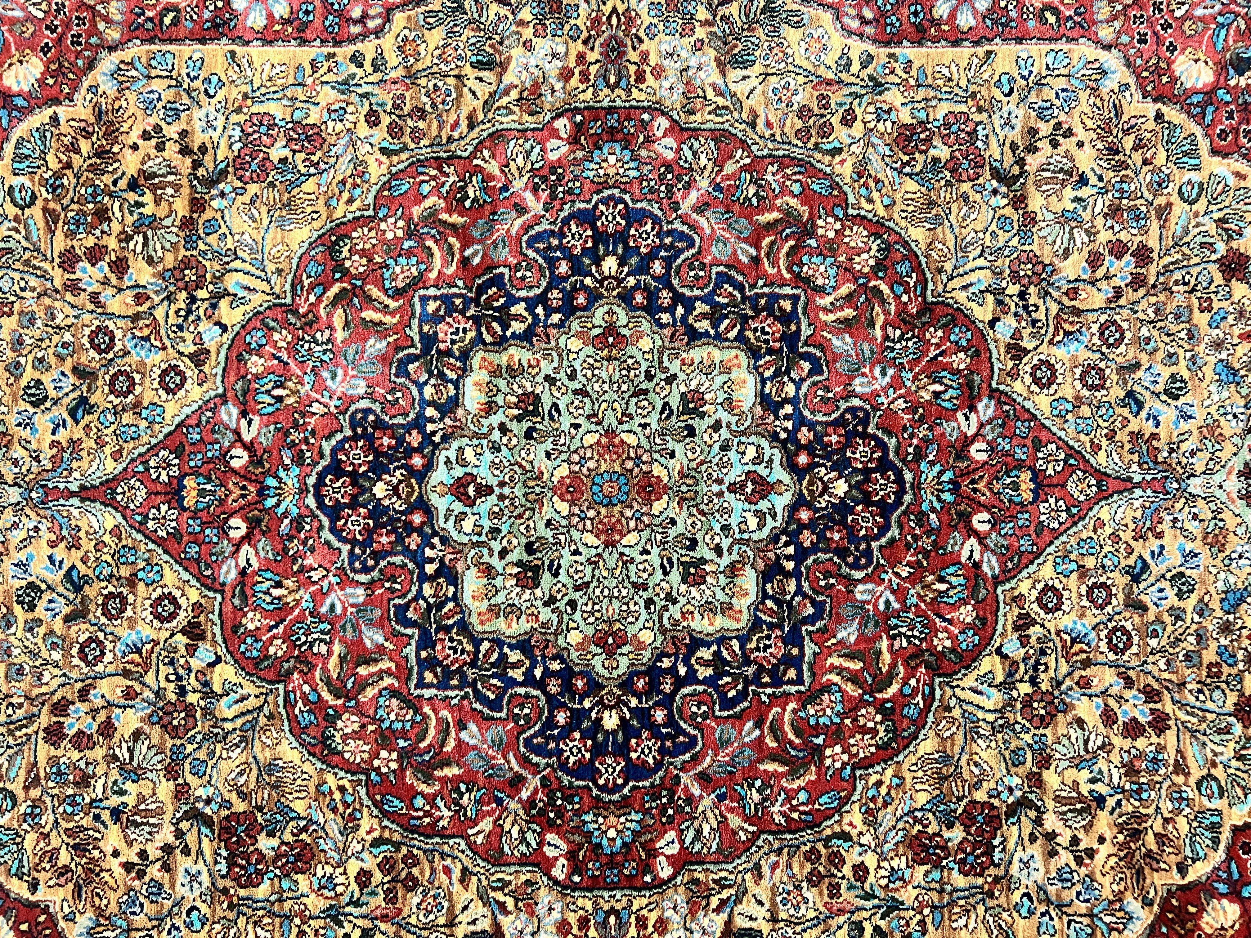 Karastan Rug 8.8 x 12 Medallion Kirman #700/718, Original Karastan Collection 700 Series, Discontinued Karastan Carpet Vintage Wool Karastan - Jewel Rugs