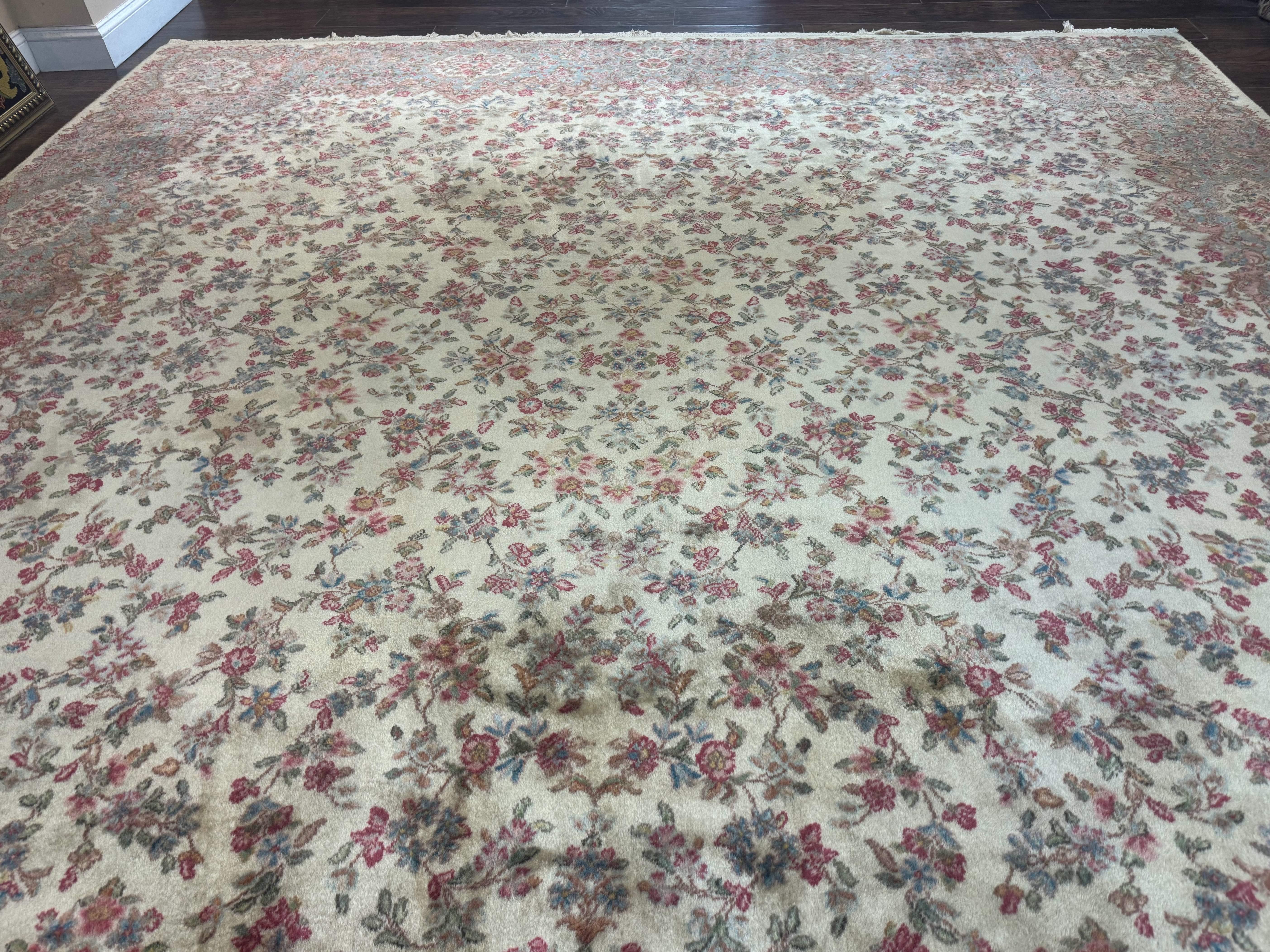 Karastan Kirman Rug #788, Wool Karastan Carpet 11x12, Unique Almost Square Size, Rare, Original 700 Series, Vintage Discontinued Karastan - Jewel Rugs