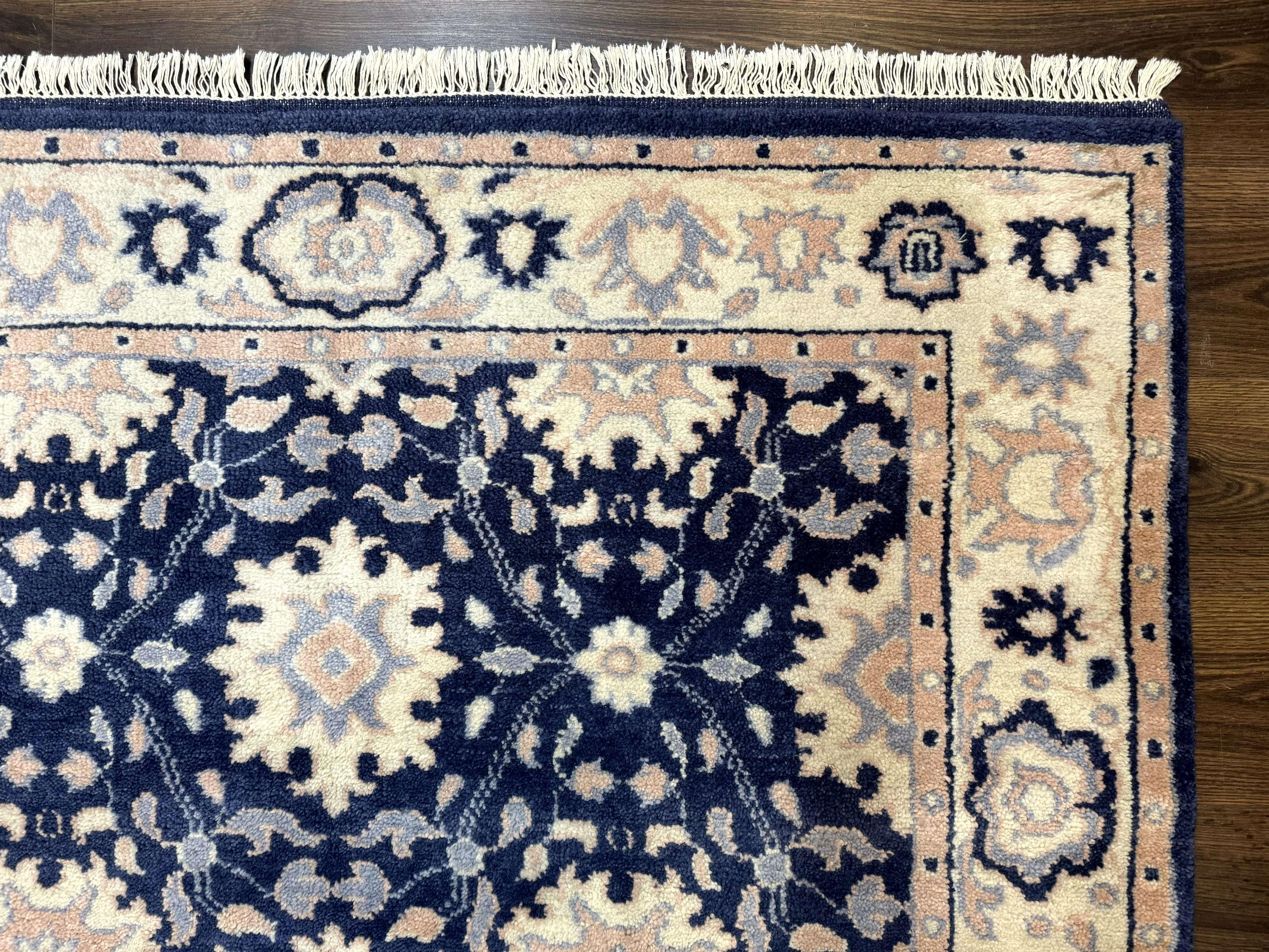 Blue and Beige Indian Rug, Indo Persian Carpet - Jewel Rugs
