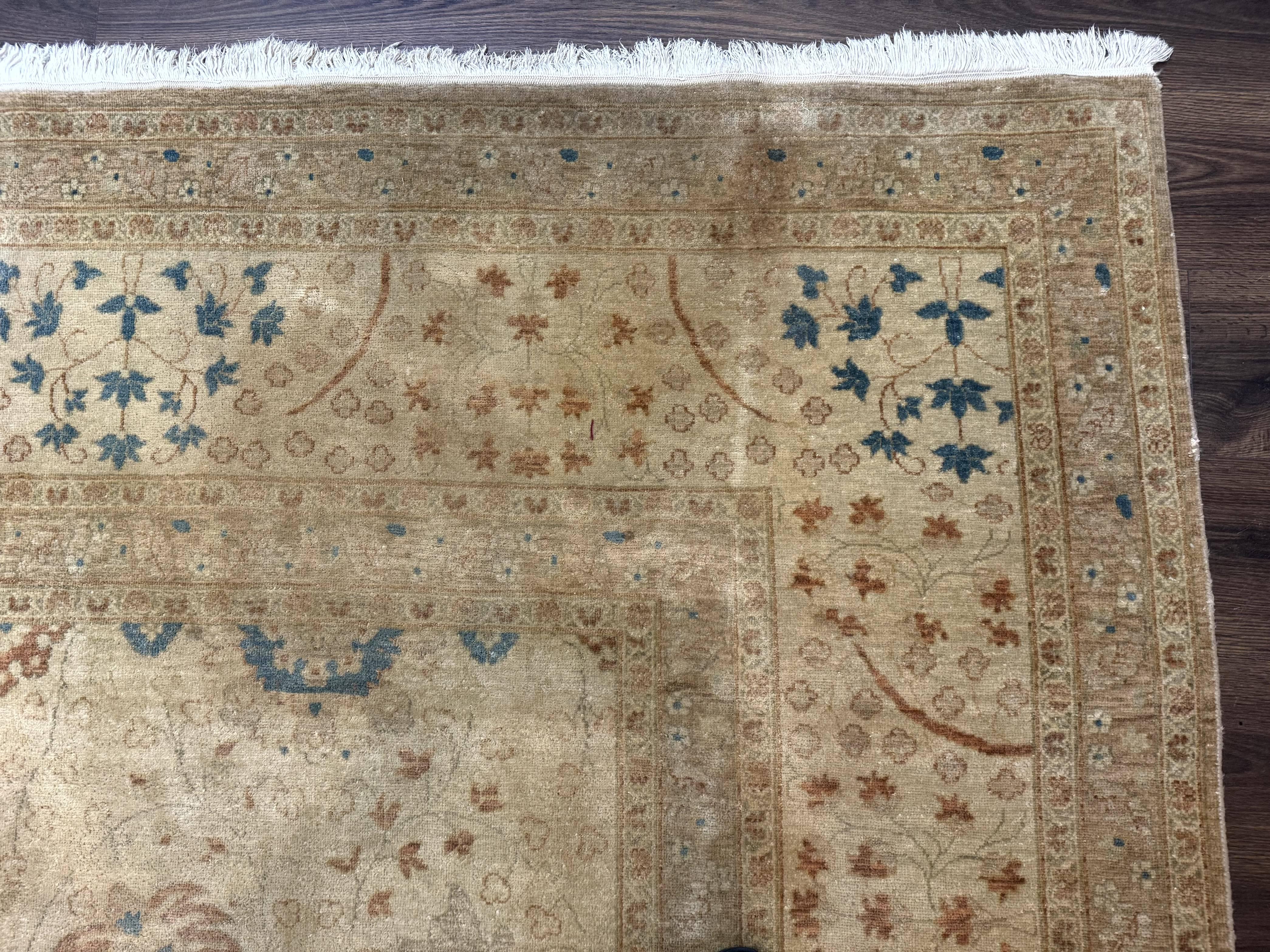 Large Pak Persian Rug 10x13, Haji Jalili Design, Light Colors, Light Tan Oriental Carpet - Jewel Rugs