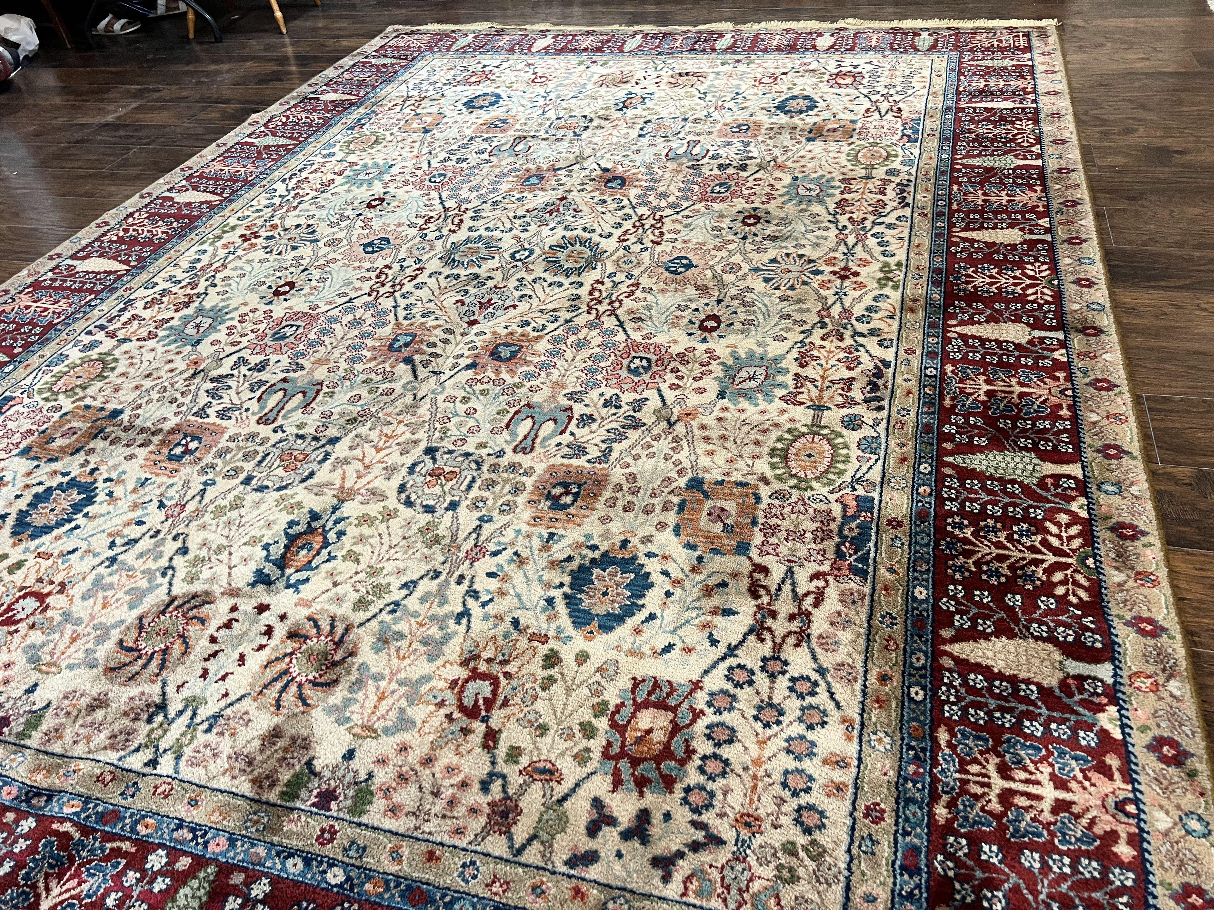 8.8 x 12 Karastan Samovar Rug Teawash #900-901 Persian Vase Pattern, Wool Karastan Carpet, Traditional Area Rug, Allover Pattern Vintage Rug - Jewel Rugs