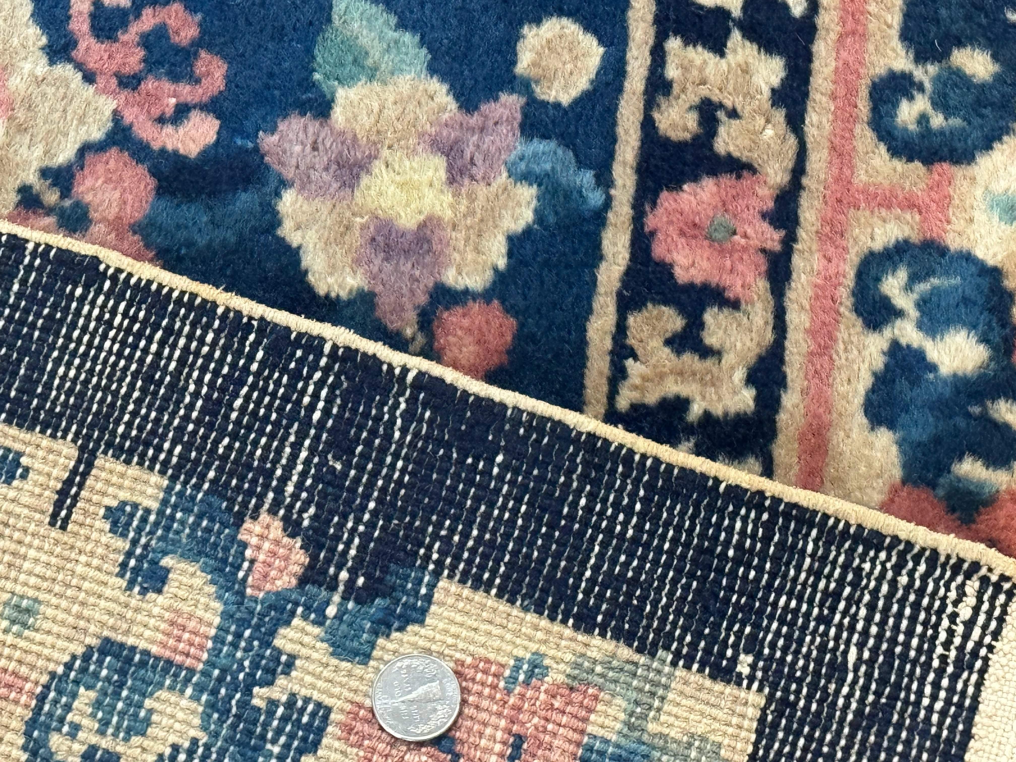 Chinese Rug 3x6, Peking Rug, Blue Chinese Wool Rug, Fete Rug - Jewel Rugs