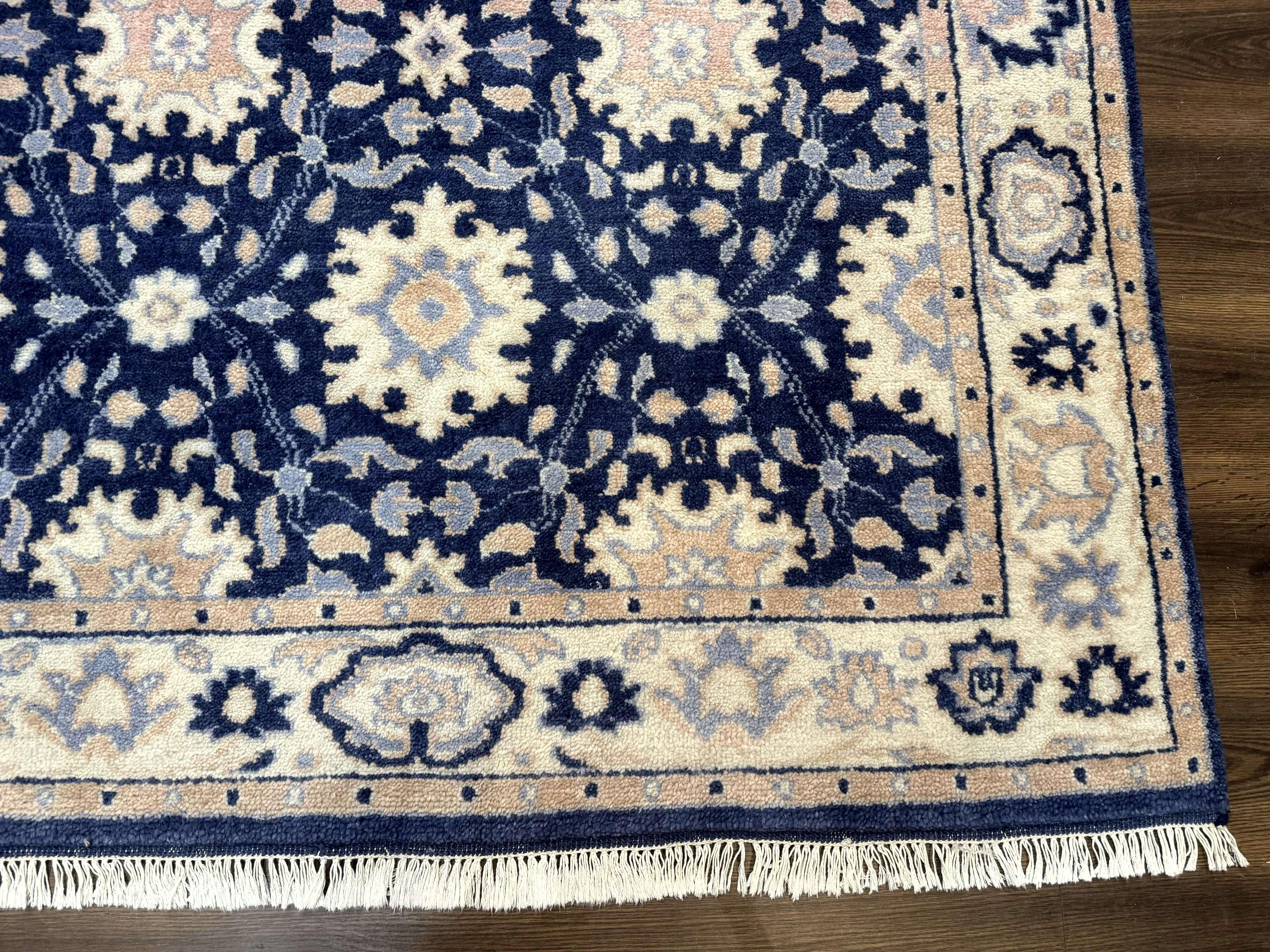 Blue and Beige Indian Rug, Indo Persian Carpet - Jewel Rugs