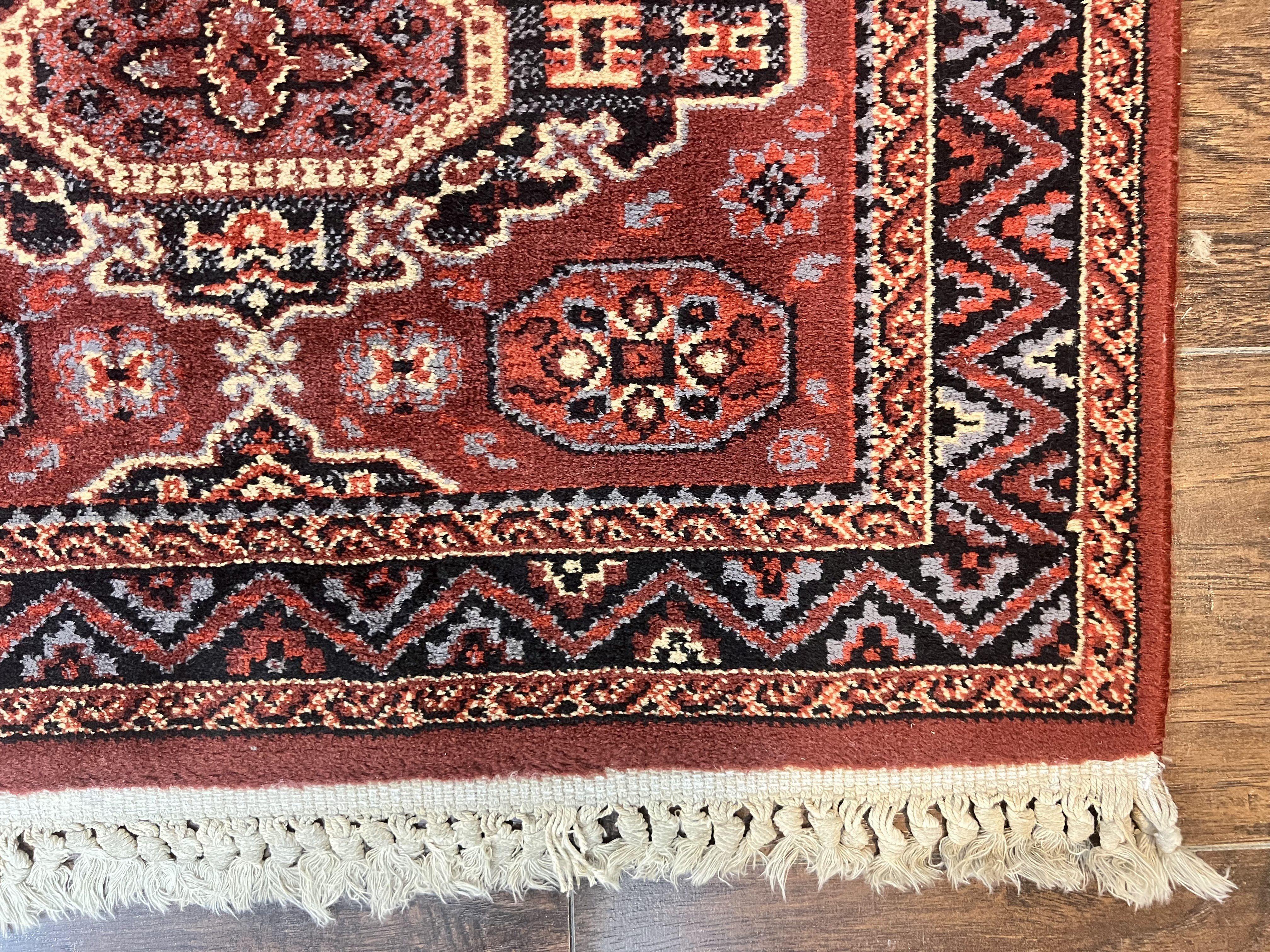 Belgium Power Loomed Runner Rug 2x9, Vintage Wool Rug for Hallway 2 x 9 ft, Red, Caucasian Persian Design, 9ft Runner - Jewel Rugs