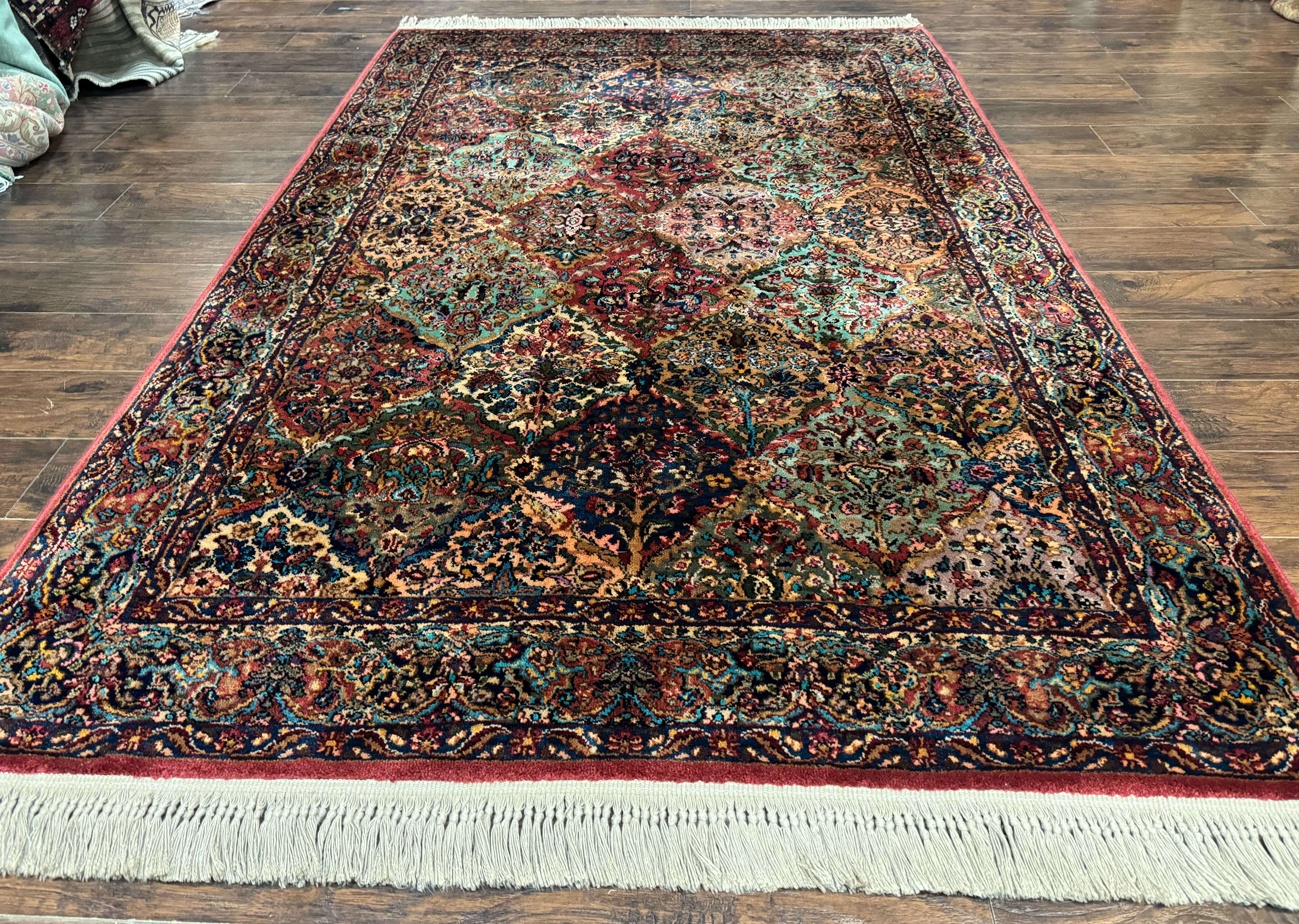 5.9 x 9 Karastan Rug Multicolor Panel Kirman #717, Original 700 Series, Wool - Jewel Rugs