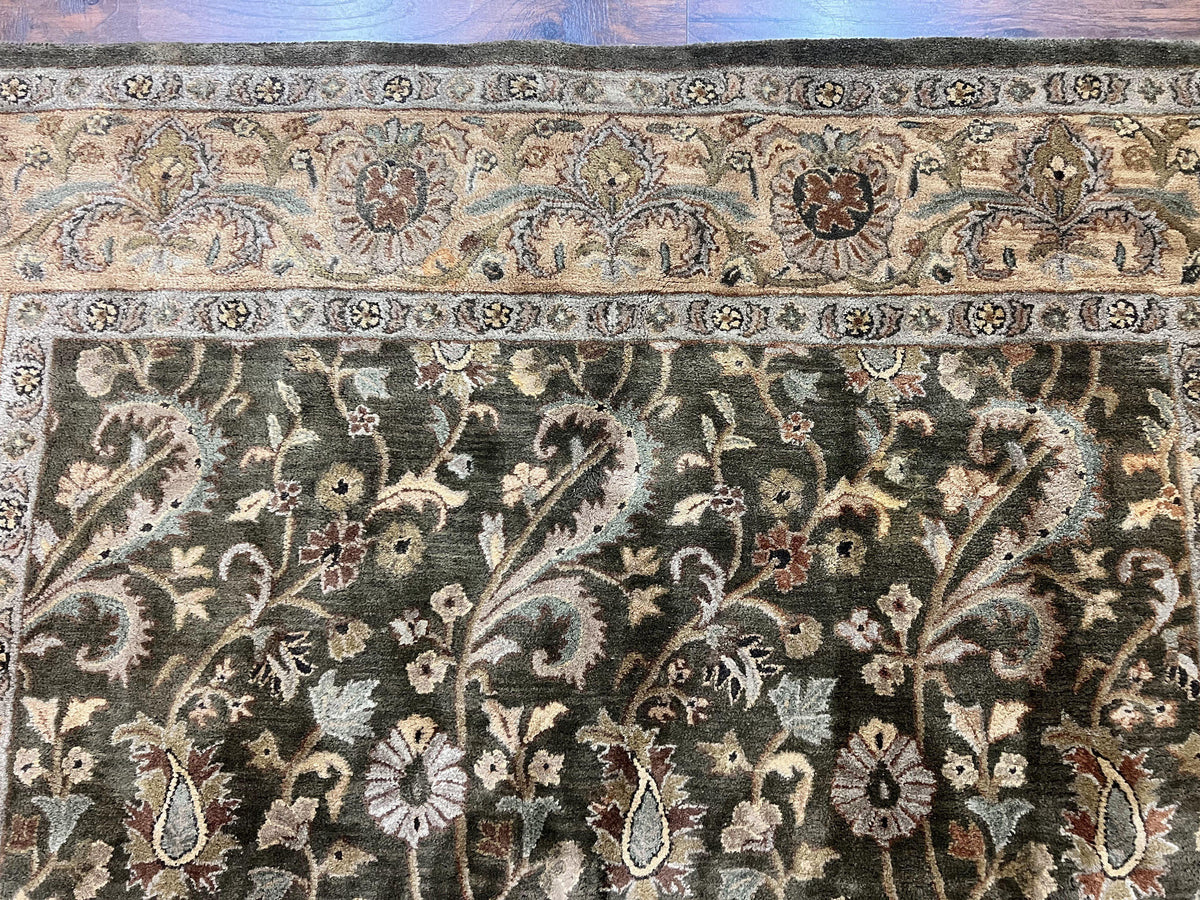 Pottery Barn Rug 8x10, Wool Hand Tufted Vintage Indian Carpet, Room Si