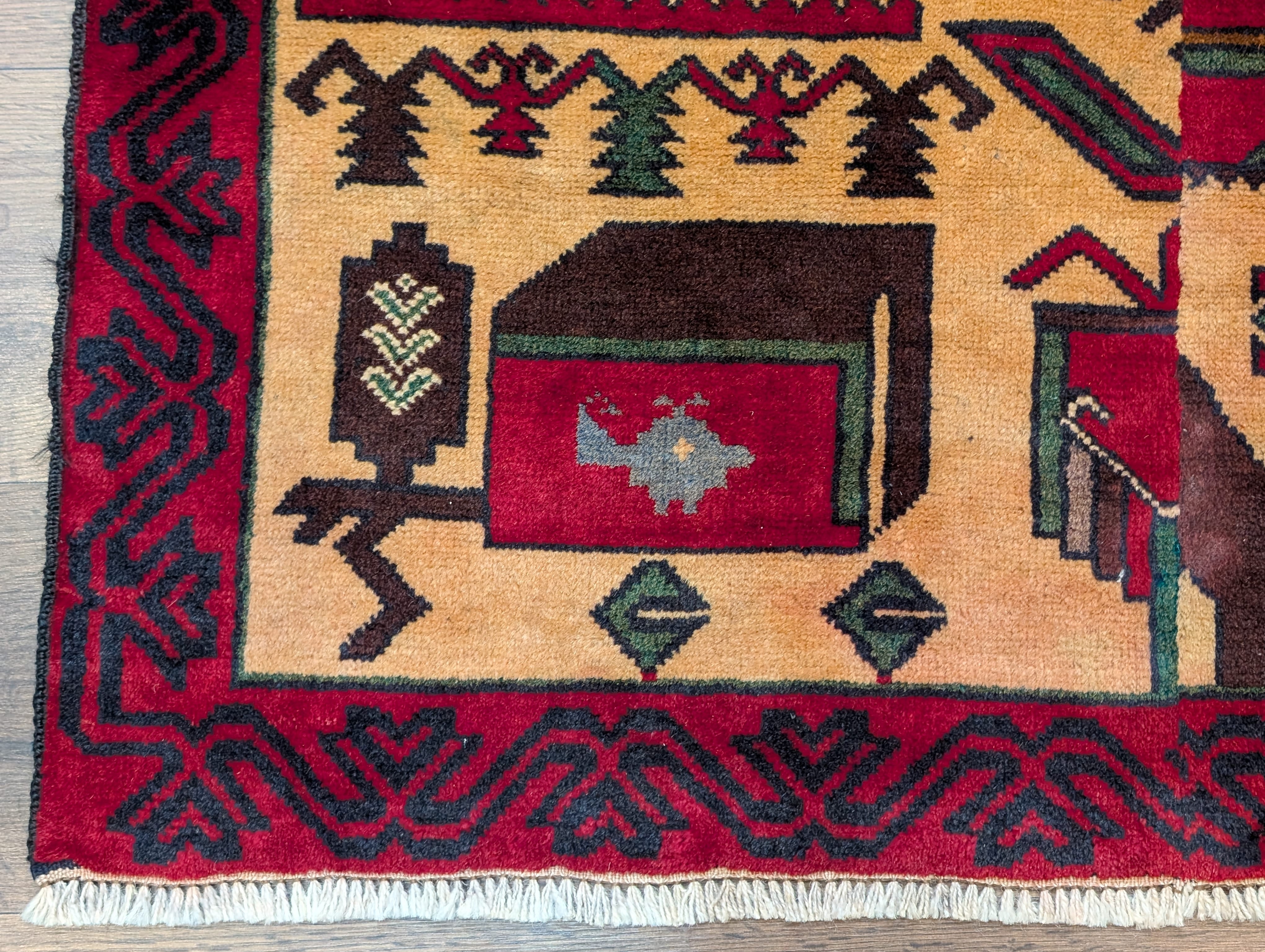 Afghan Rug 2.5 x 4.5, Baluch Rug, Tribal Rug, Handmade, Wool, New - Jewel Rugs