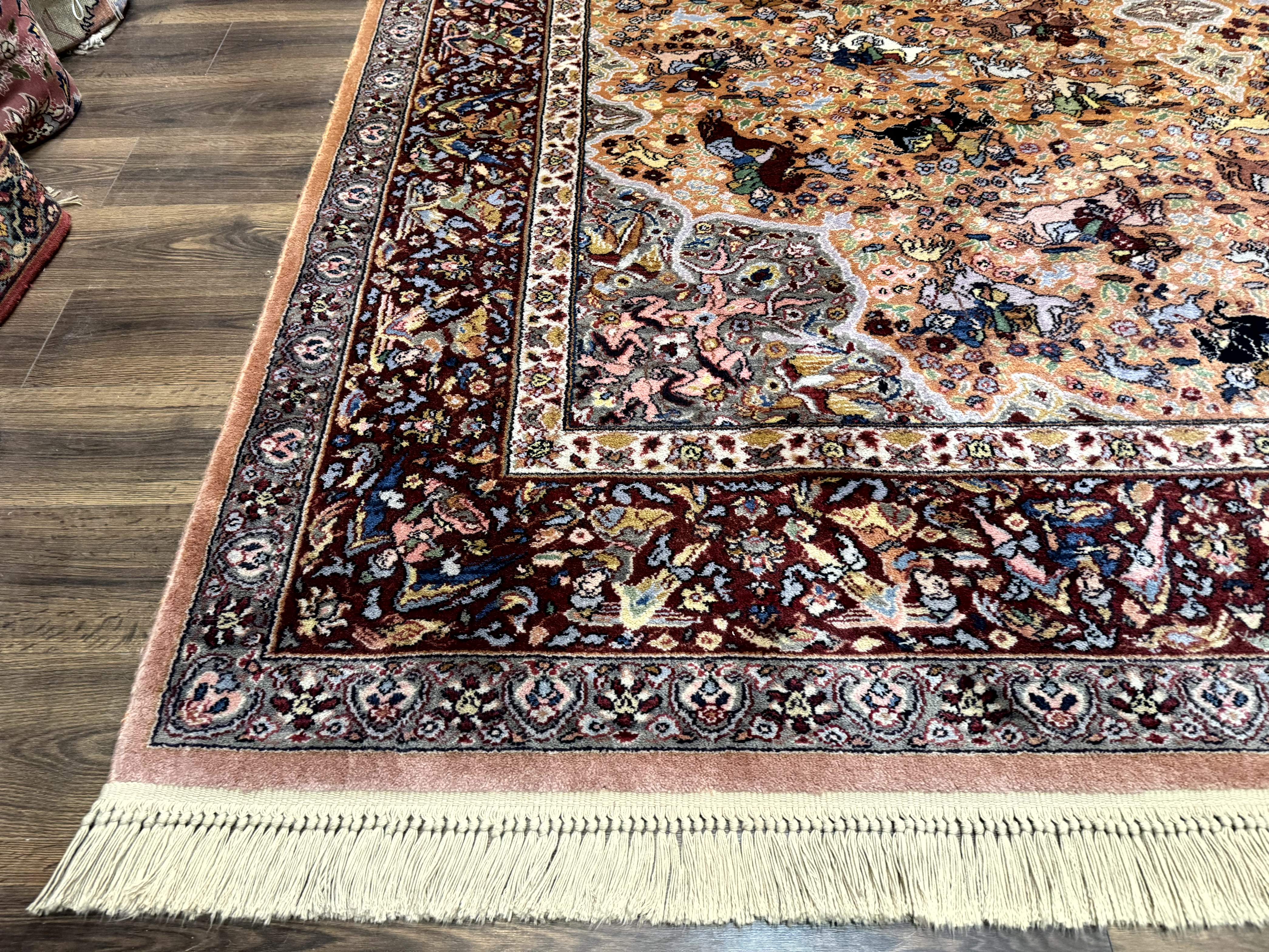 Karastan Rug 10x14 - Persian Hunting Rug #723 - Wool Pile, Vintage - Jewel Rugs