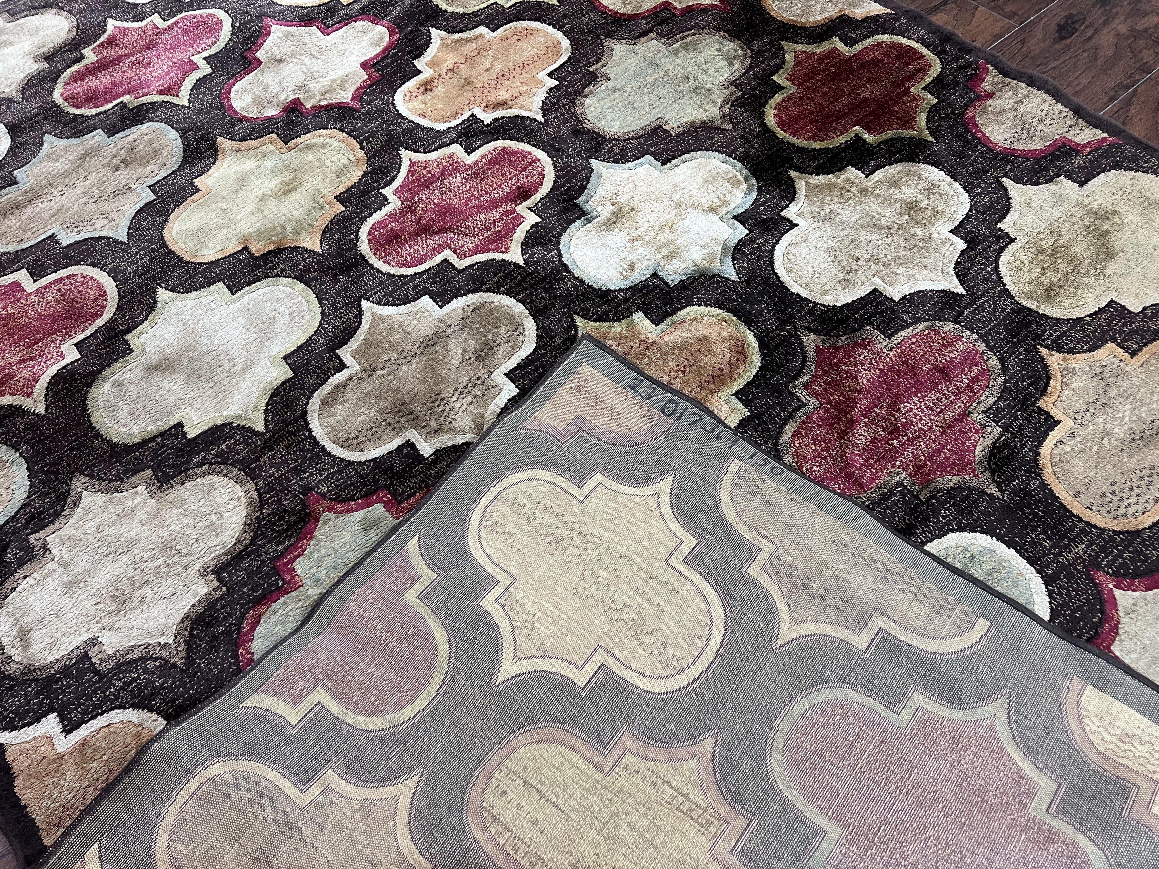 Panel Design Rug 5x7, Multicolor Contemporary Area Rug, Small Living Room Rug - Jewel Rugs