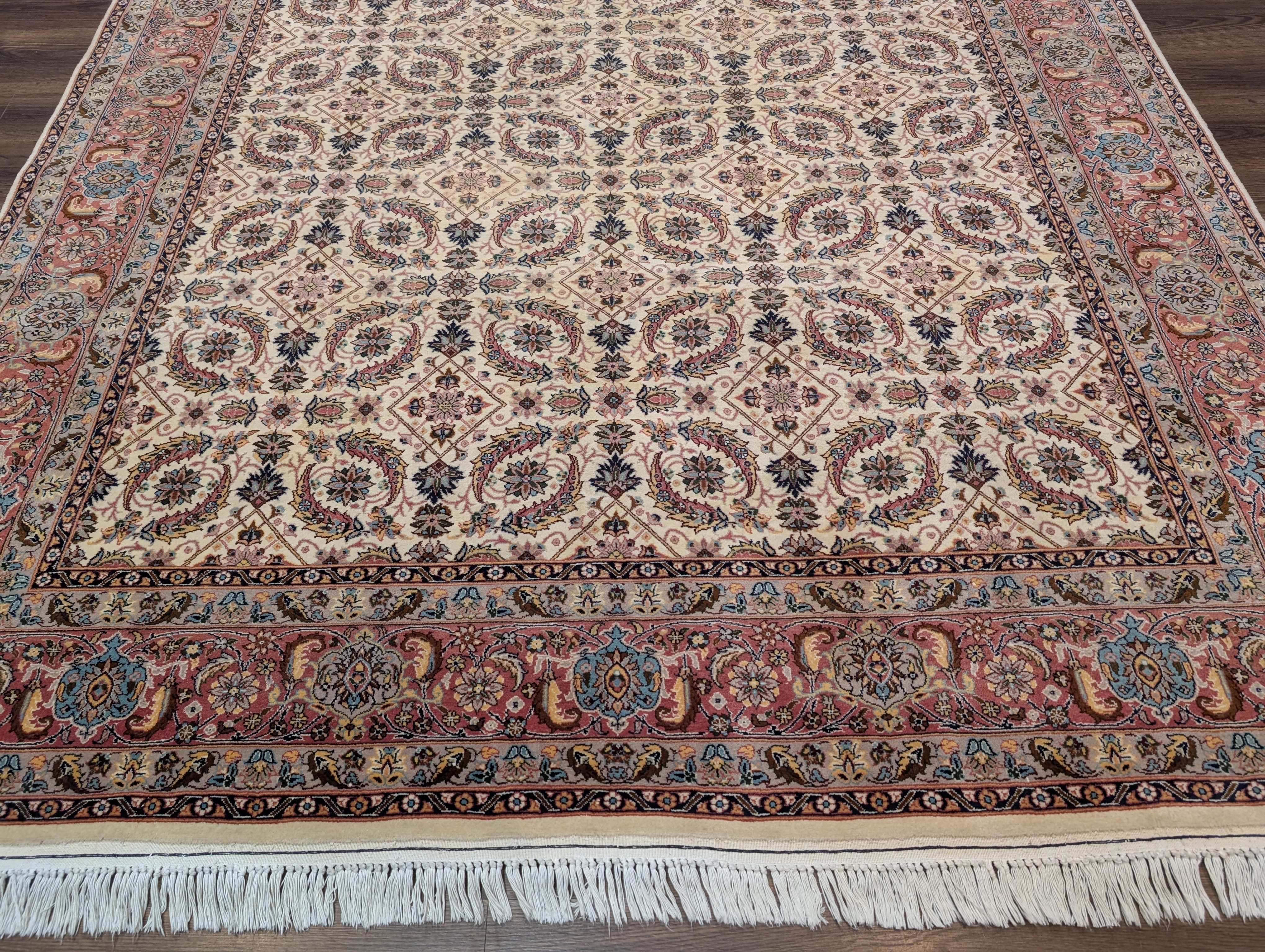 Sino Persian Rug 7x11, Allover Design, Hand-Knotted Wool Carpet - Jewel Rugs