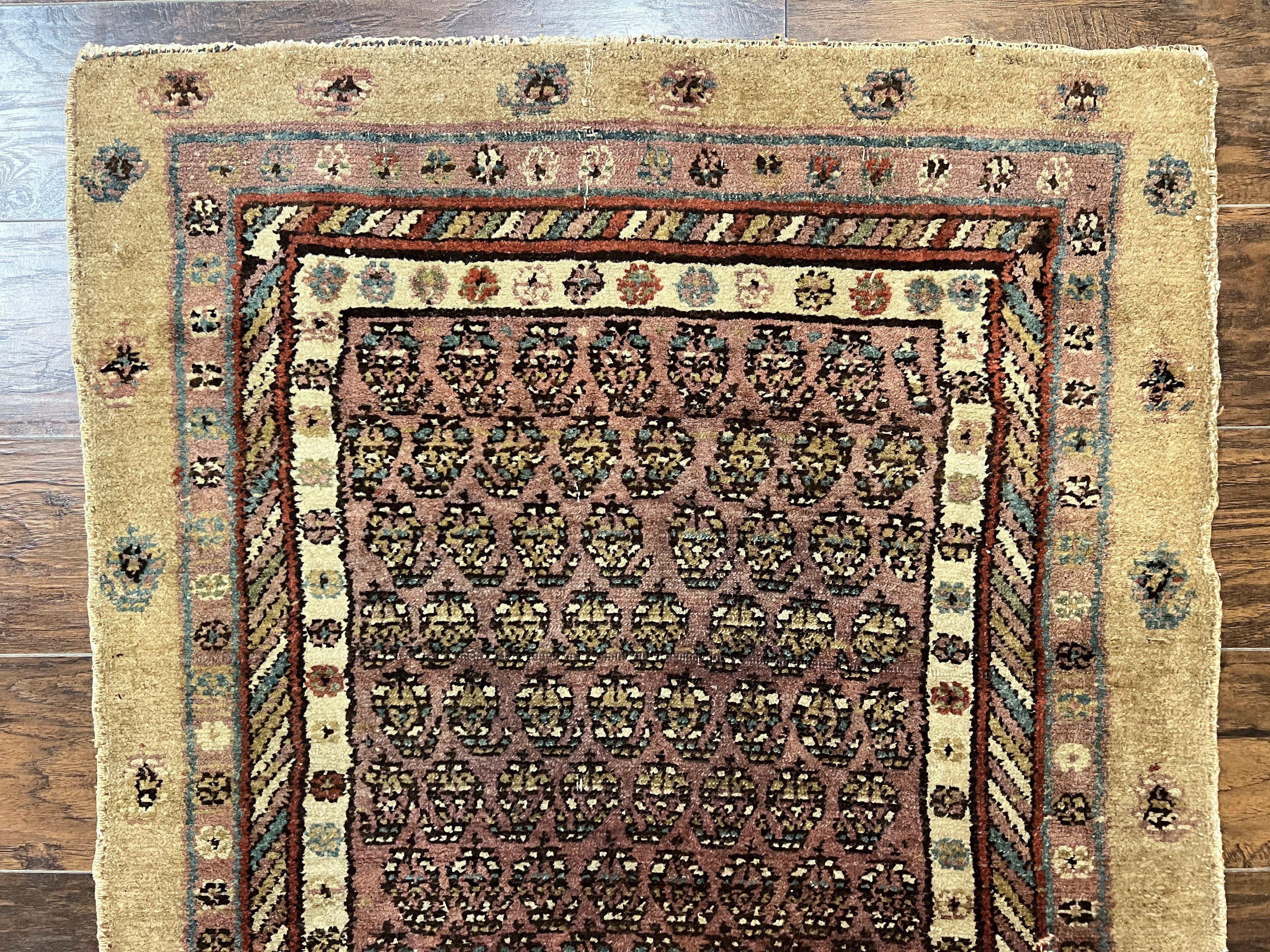 Antique Persian Sarab Runner Rug 3x11, Wool Camel Hair, Tribal Carpet for Hallway 3 x 11, Antique 1920s Rug, Handmade - Jewel Rugs