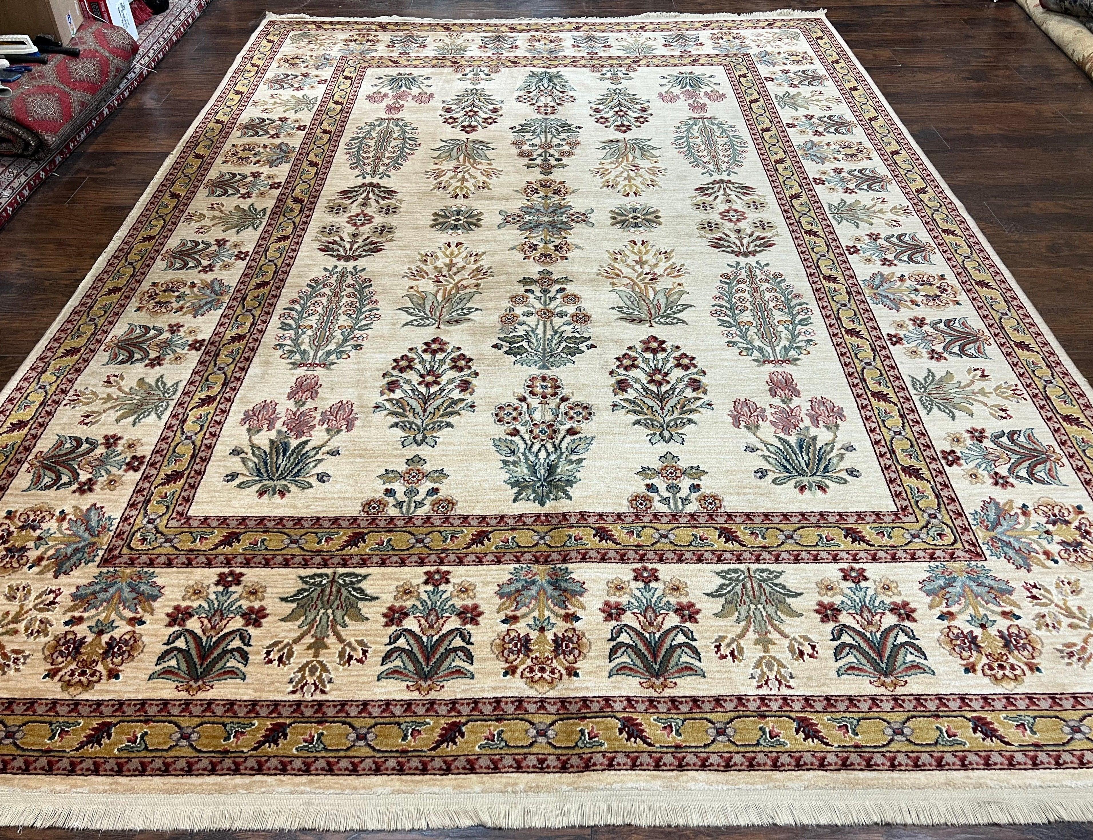 Karastan Rug 8.8 x 12, Ashara Amritsar #549, Oatmeal Color, Wool Pile Karastan Carpet, Discontinued Karastan Area Rug, Decorative - Jewel Rugs