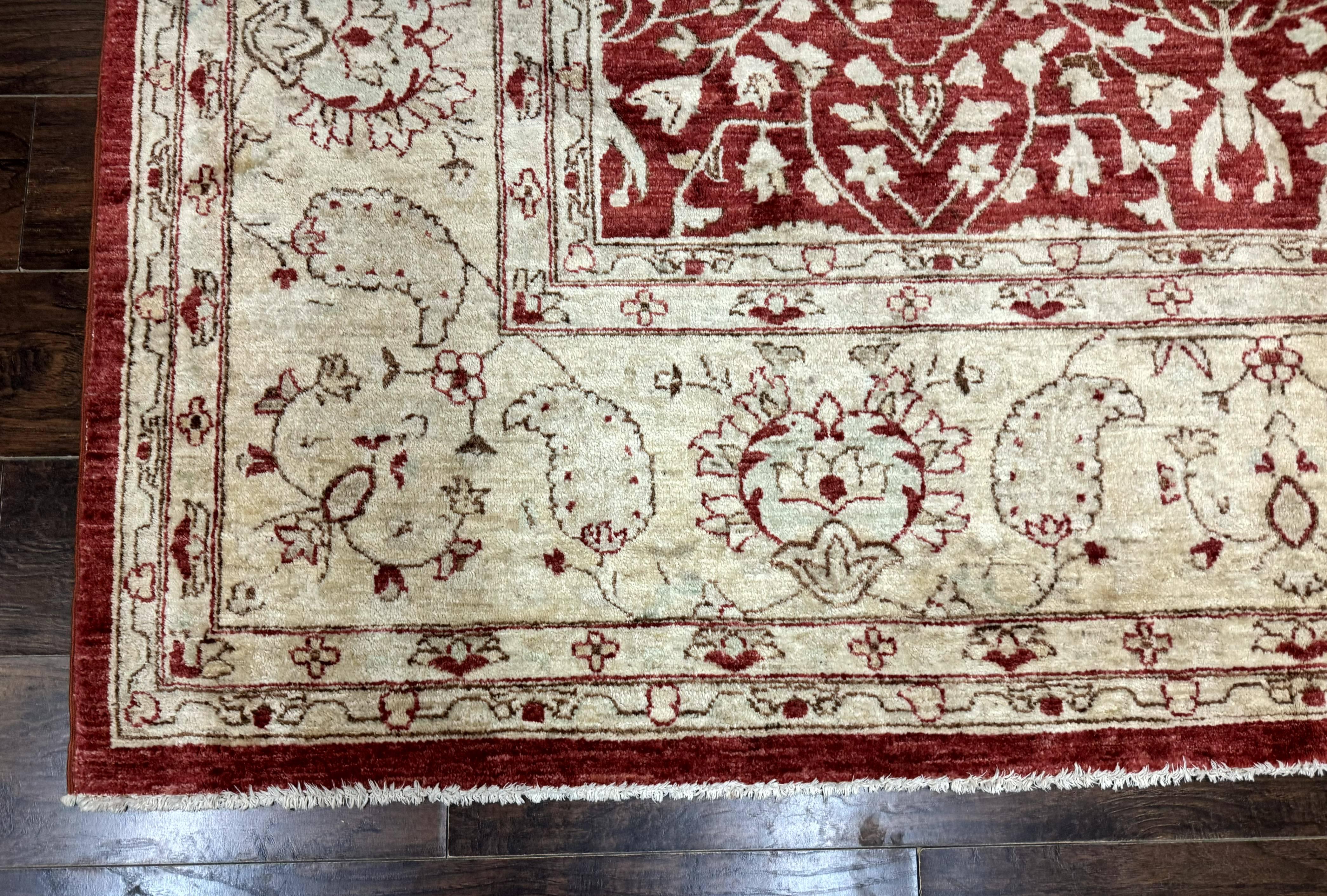 Pakistani Chobi Rug 8x10, Red, Handmade - Jewel Rugs