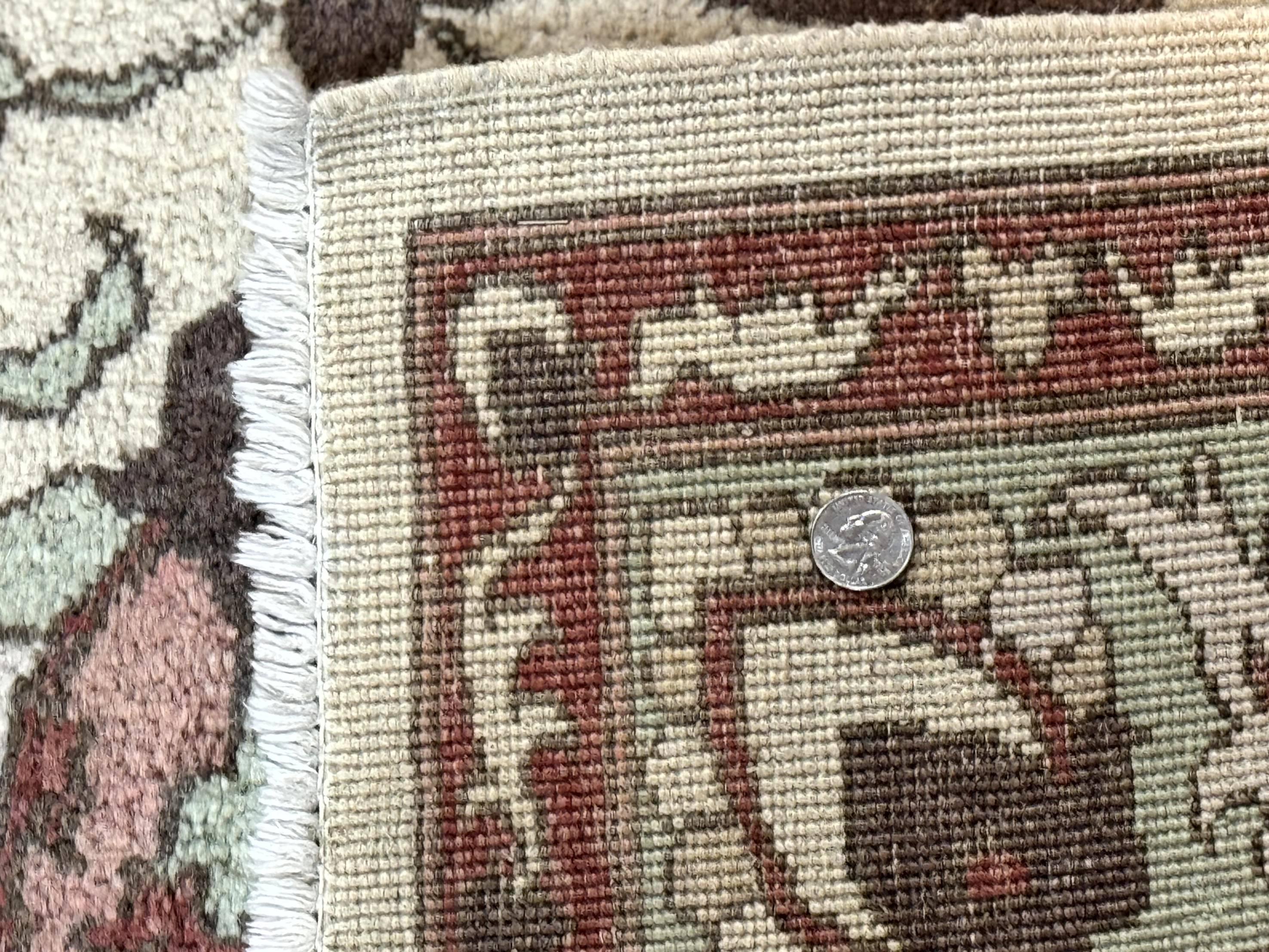 Indo Mahal Rug 4 x 5.6, Indian Handmade Wool Area Rug - Jewel Rugs