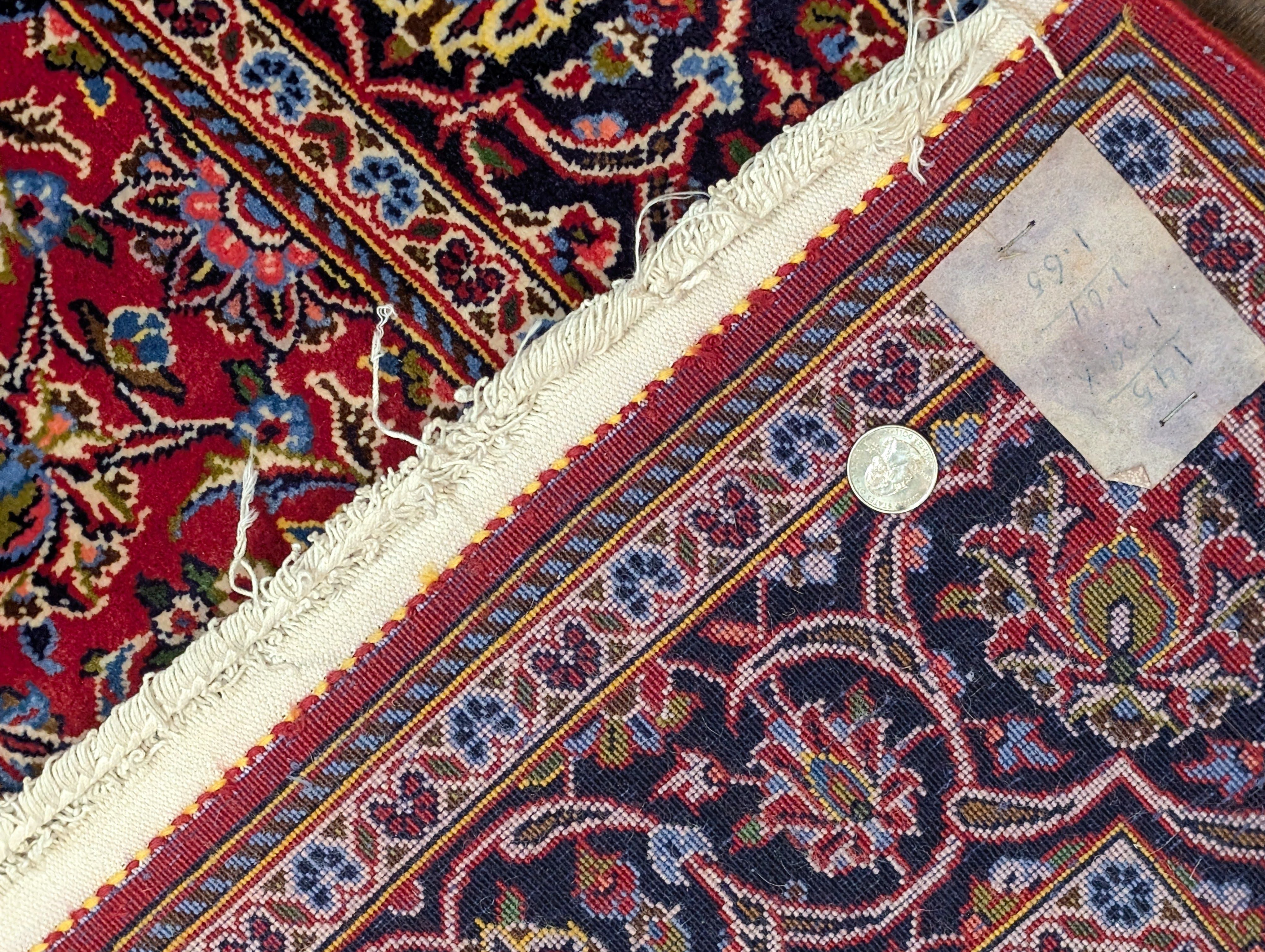 Red Persian Rug 3x5, Kashan Rug, Fine 210 KPSI, Traditional Hand Knotted Persian Carpet - Jewel Rugs