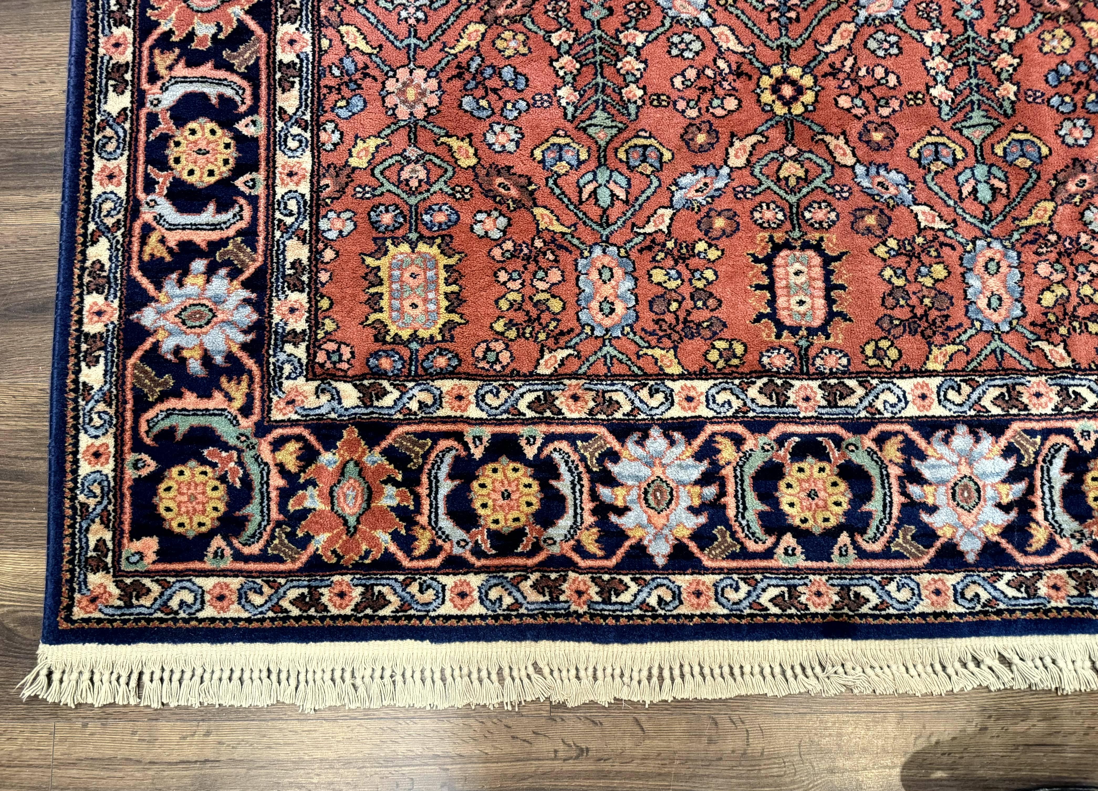 5.9 x 9 Karastan Serapi Rug #729, Wool Karastan Carpet, Original 700 Series, Red and Dark Blue, Discontinued, 6x9 Vintage Karastan, Rare - Jewel Rugs