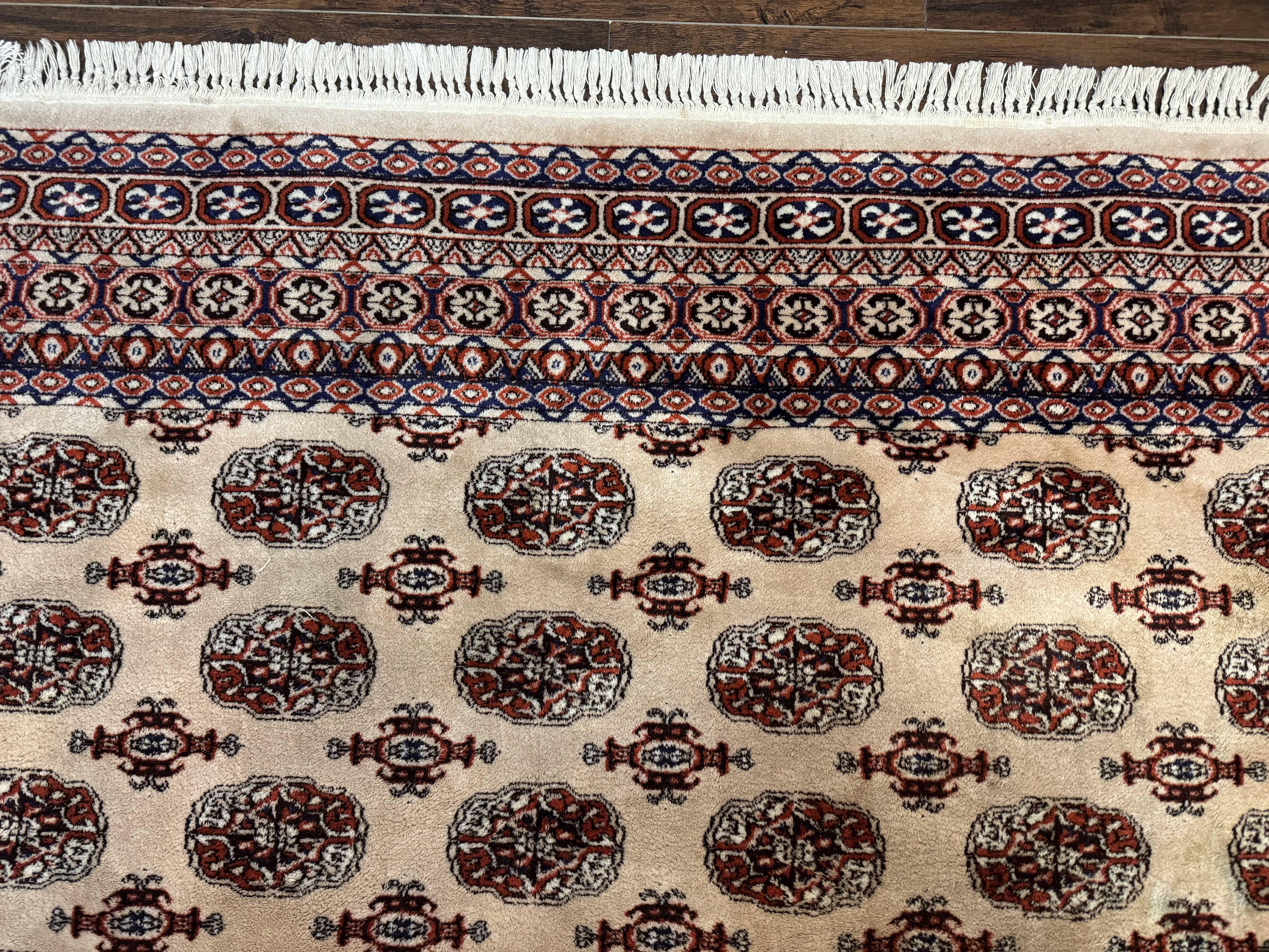 Karastan Rug 8.2 x 11.6 Beige Bokhara, Wool Pile, Vintage Discontinued Karastan Area Rug, Belgium Power Loomed Rug - Jewel Rugs