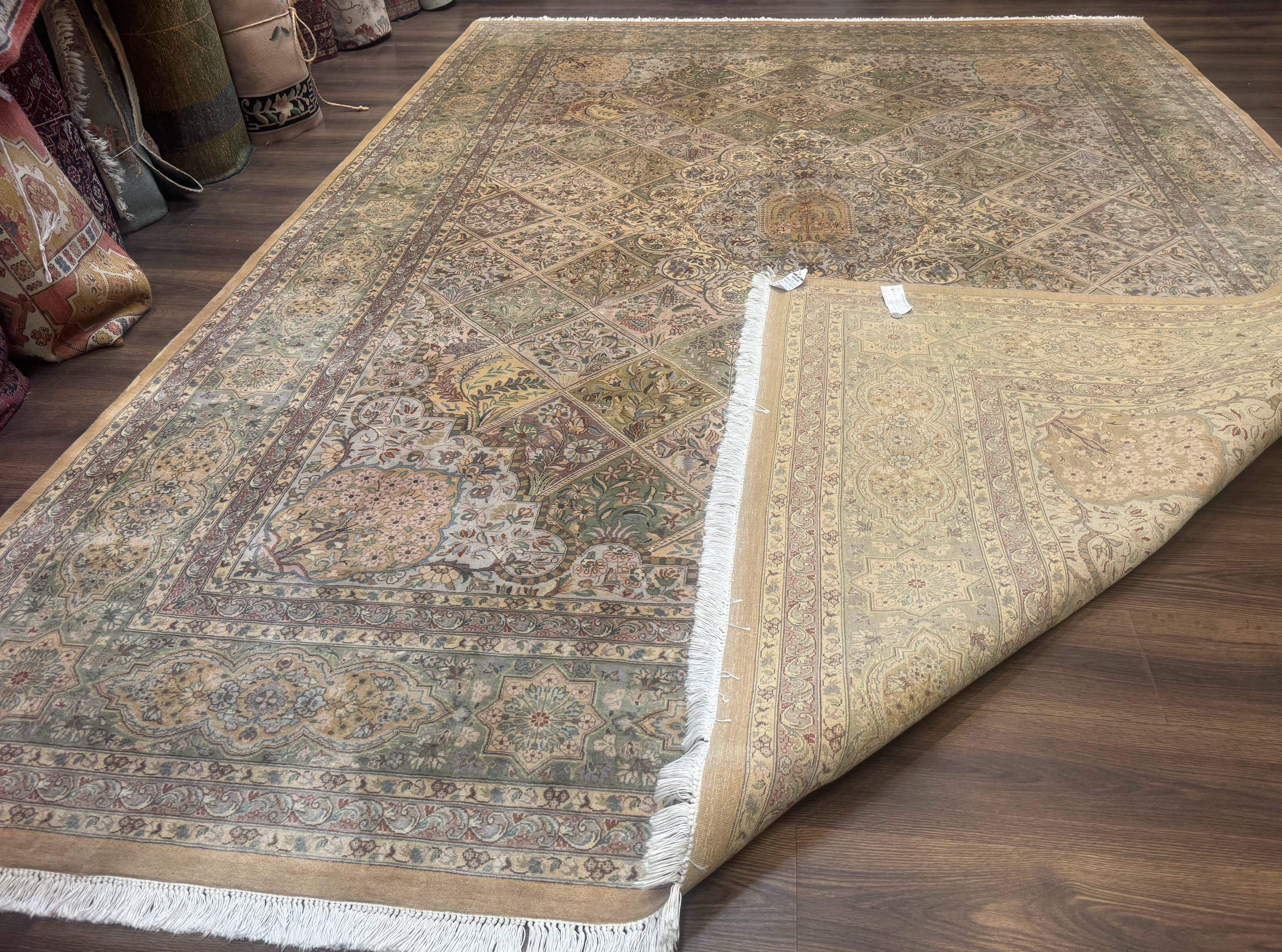 Pak Persian Rug 9x12, Diamond Panel Design, Fine 225 KPSI, Wool - Jewel Rugs