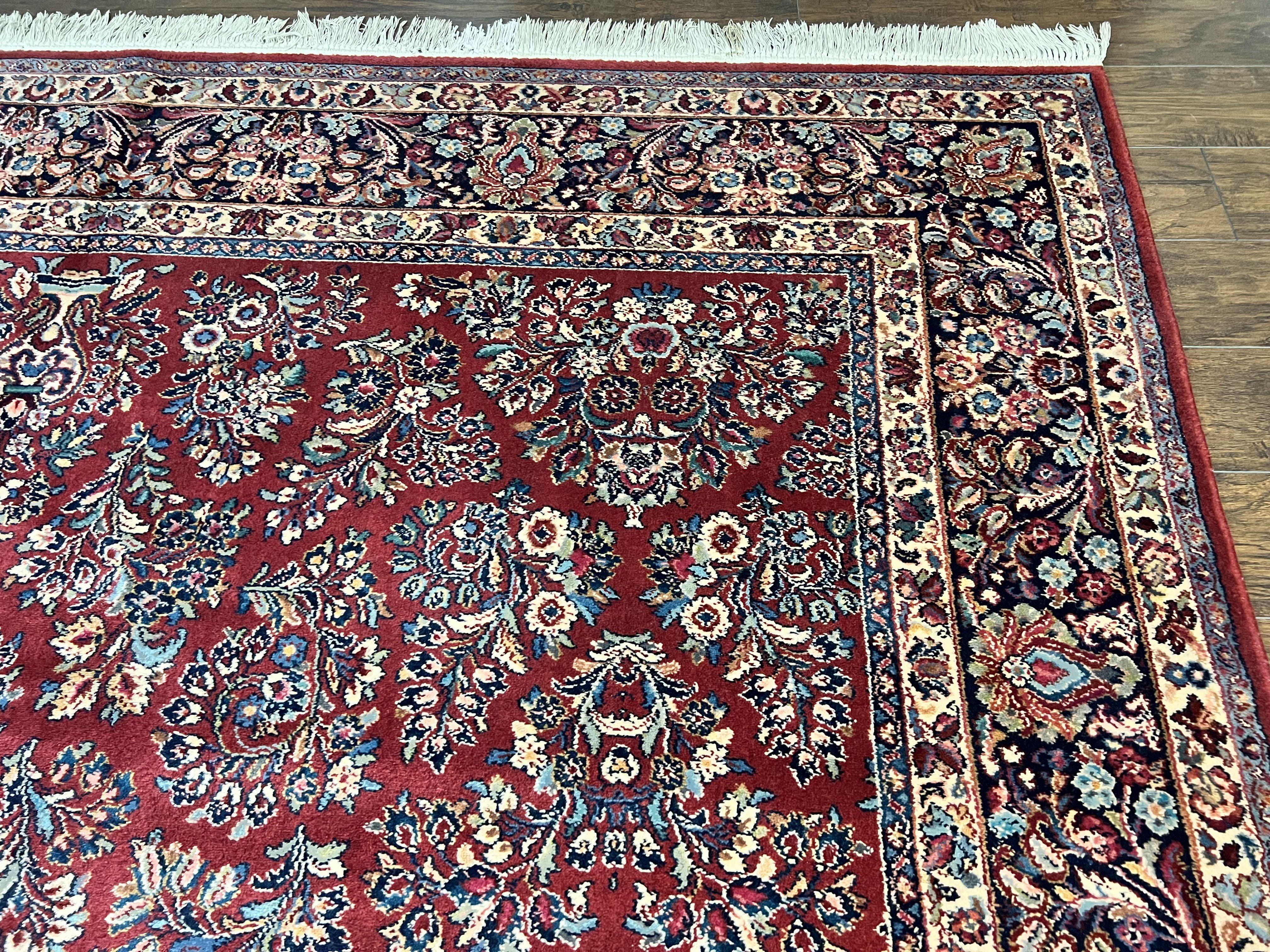 Karastan Rug 10x18 Red Sarouk #785, Wool Karastan Carpet, Original 700 Series, Vintage Discontinued Large Oriental Rug - Jewel Rugs