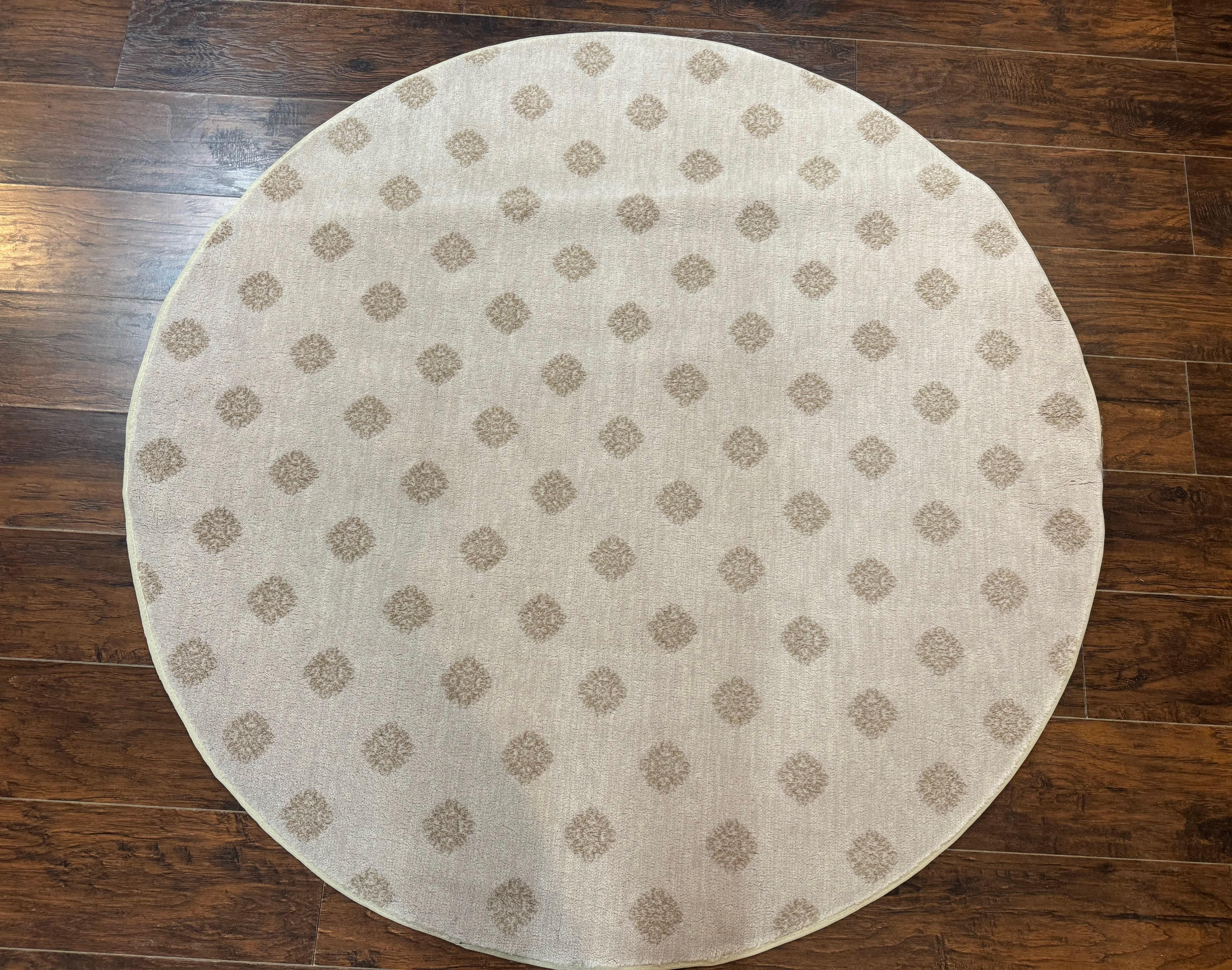 Round Power Loomed Rug 5x5, Contemporary Modern Round Carpet, 5ft Round - Jewel Rugs