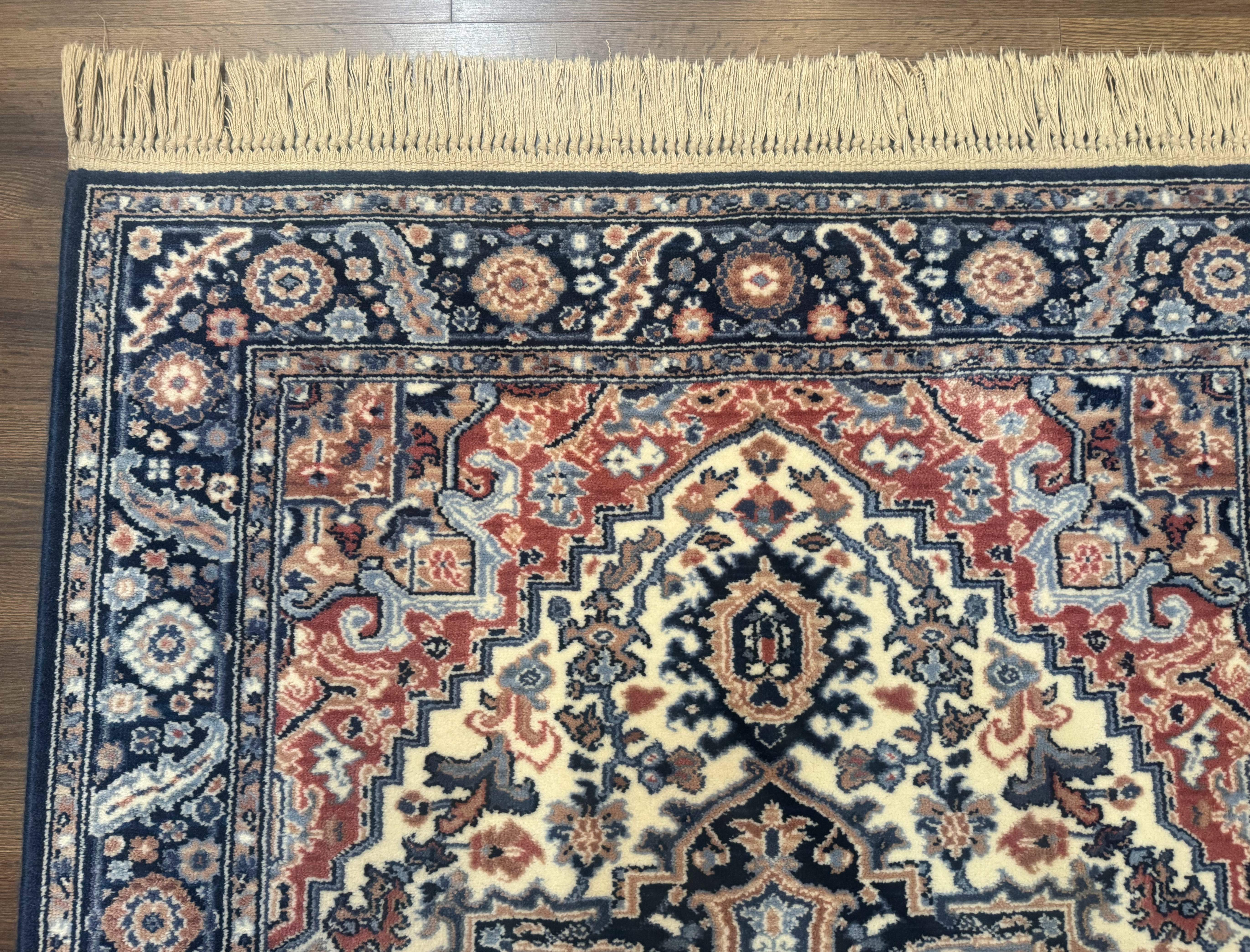 4x6 Karastan Rug Blue Heriz Rug #748, Vintage Wool Karastan Carpet - Jewel Rugs