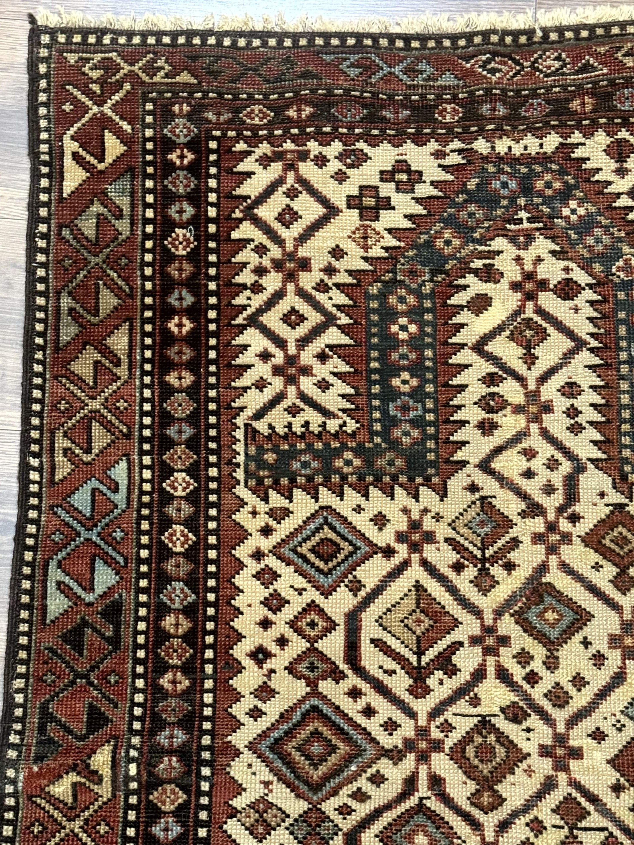 Antique Caucasian Shirvan Rug 3x5, Dagestan Prayer Rug, Collectible, Early 20th Century Rug - Jewel Rugs