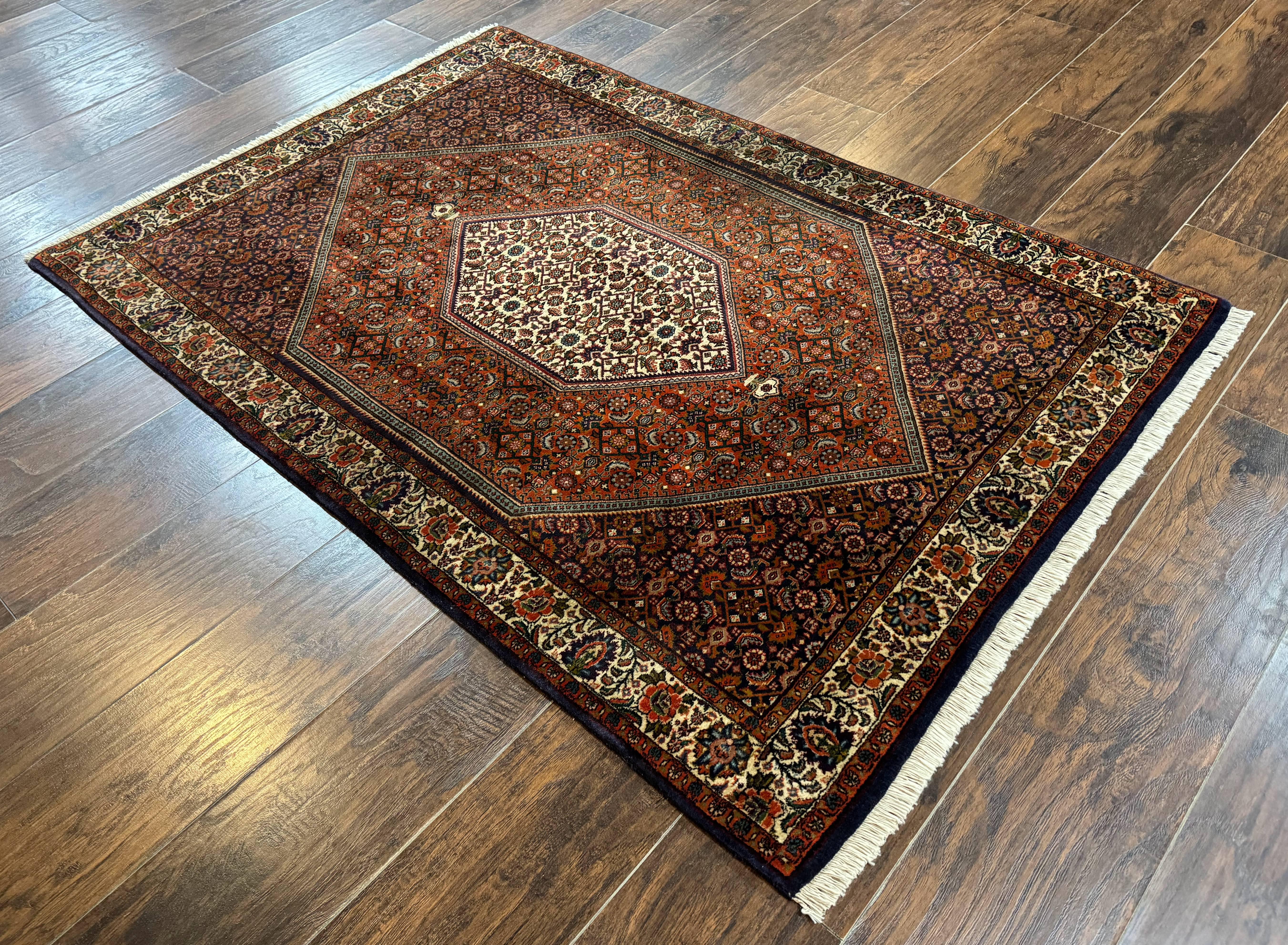 Persian Bidjar Rug 4x5, Fine 290 KPSI, Herati Pattern - Jewel Rugs