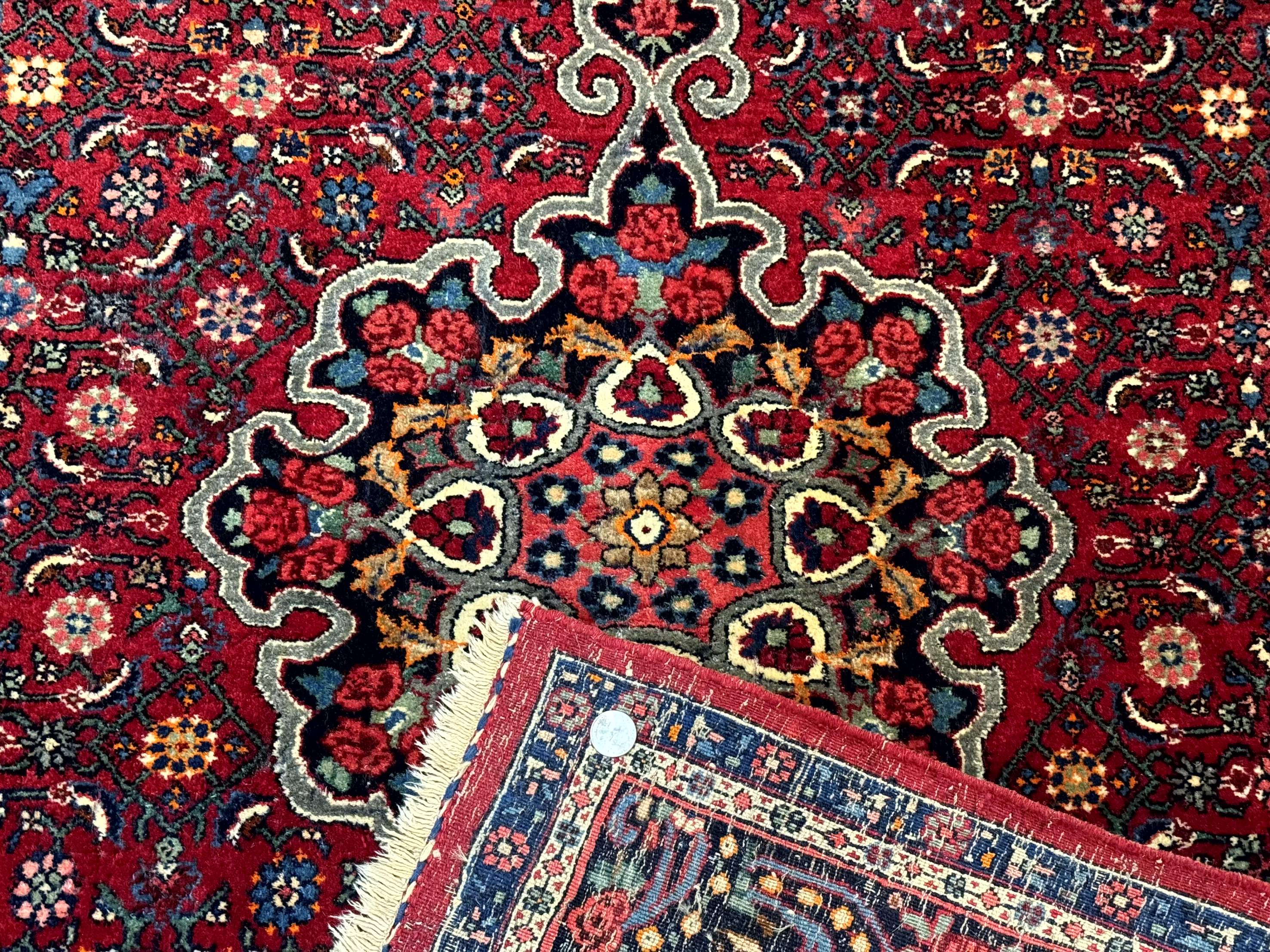 Antique Persian Rug 5x7, Red, Fine 260 KPSI, Bidjar Carpet - Jewel Rugs