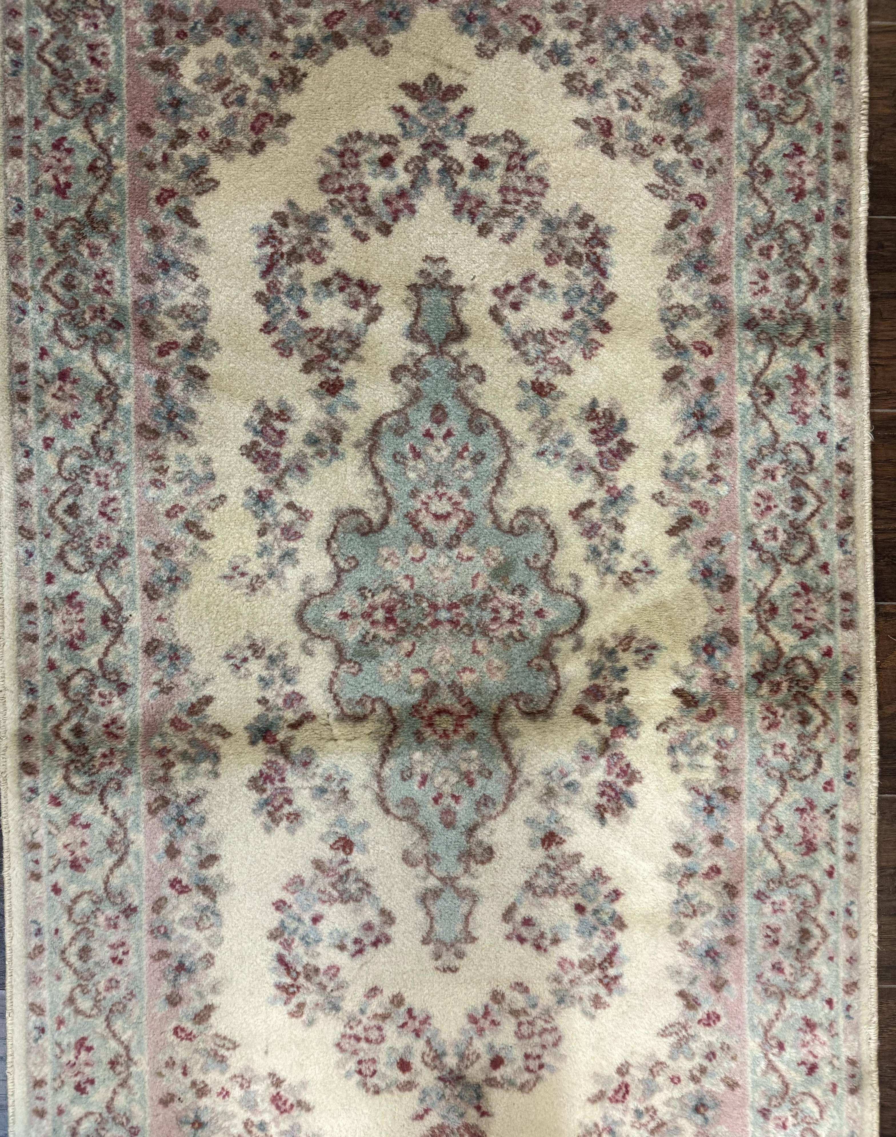 Karastan Rug 3x5, Pastel Ivory Kirman Rug #784, Wool Karastan Carpet, Original 700 Series, Vintage Karastan Area Rug, Discontinued - Jewel Rugs