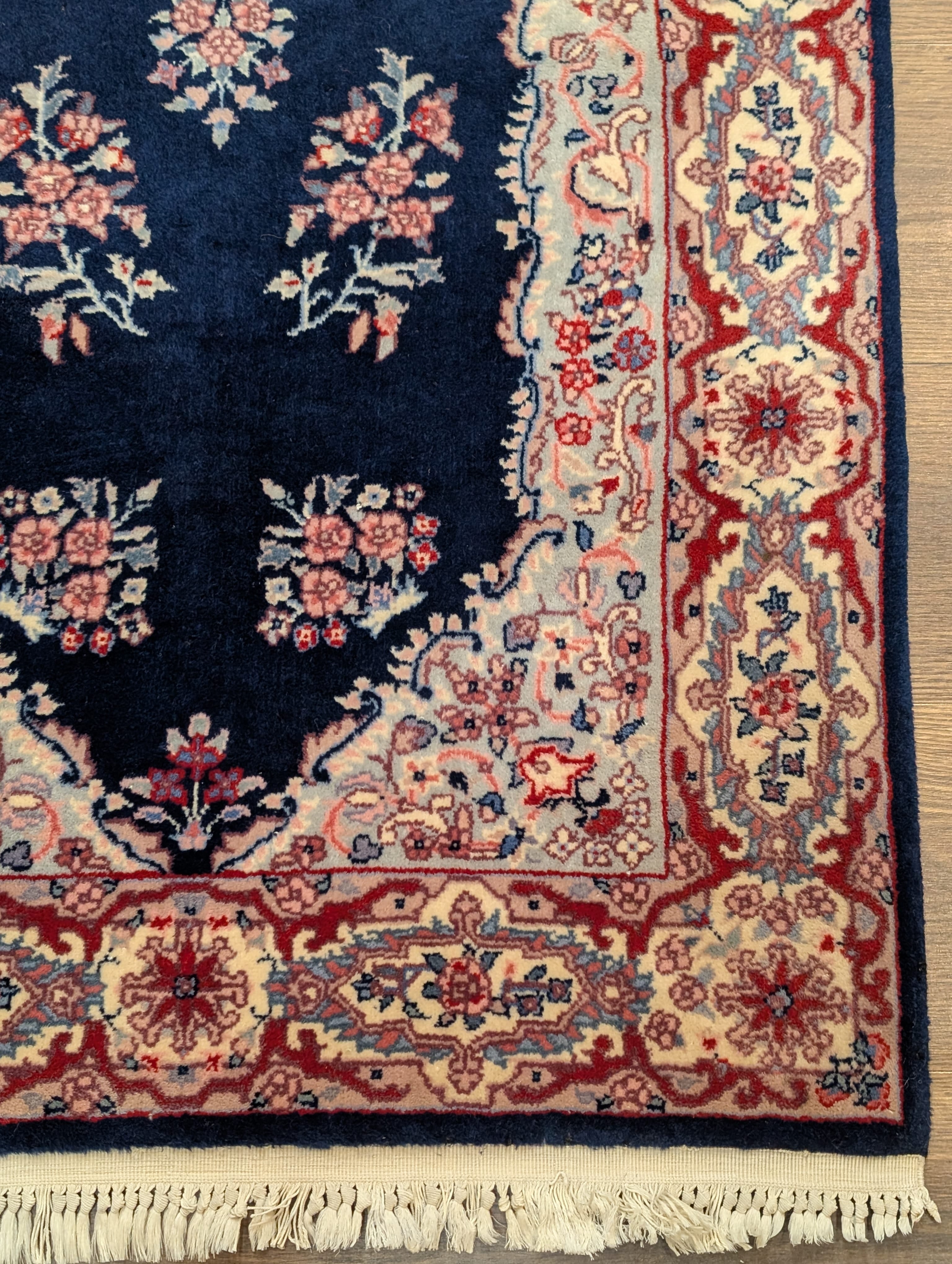 Persian Kerman Runner Rug 2.6 x 12, Navy Blue - Jewel Rugs