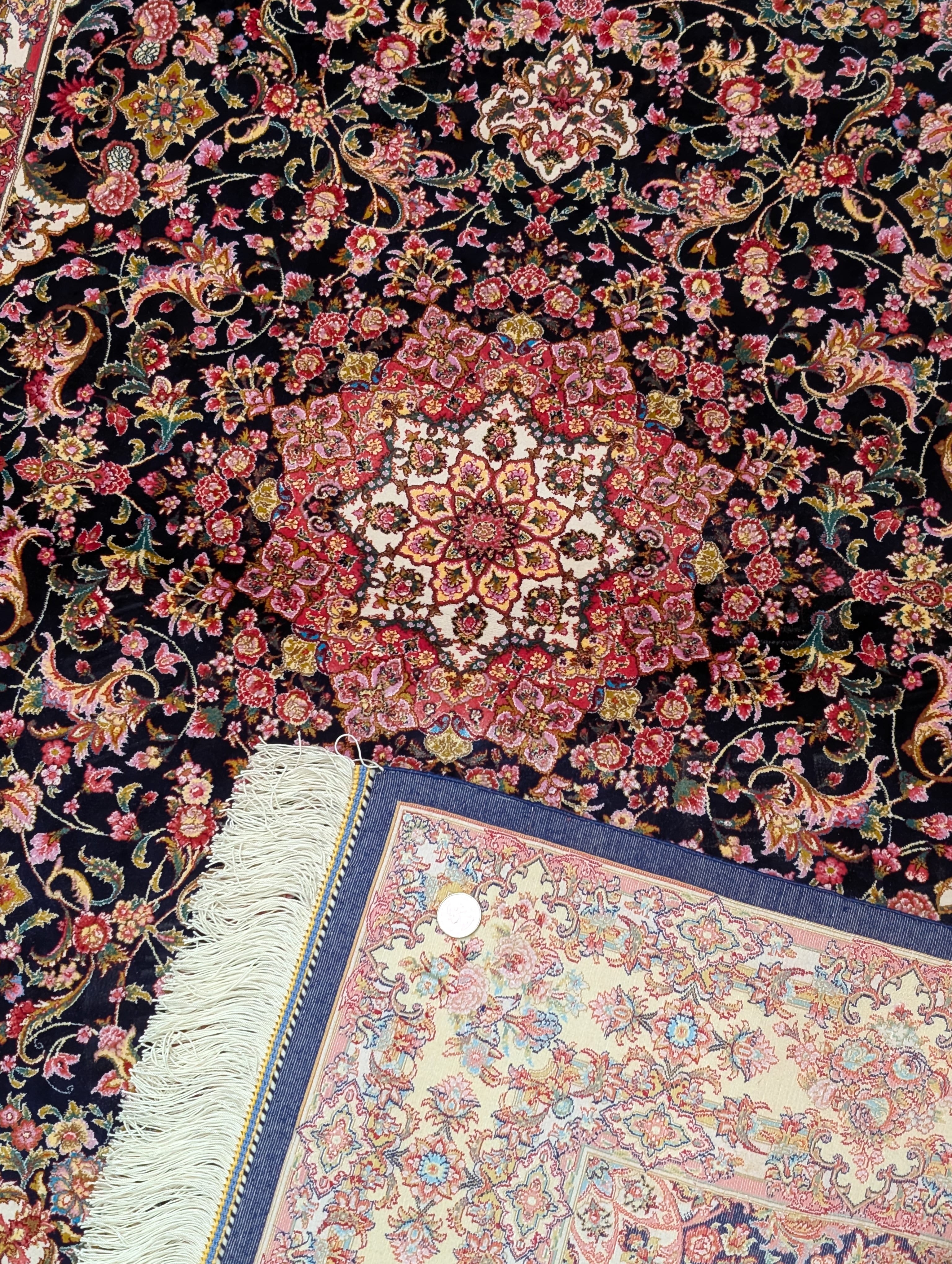 Persian Silk Rug 3x5, Fine, Bamboo Silk, New - Jewel Rugs