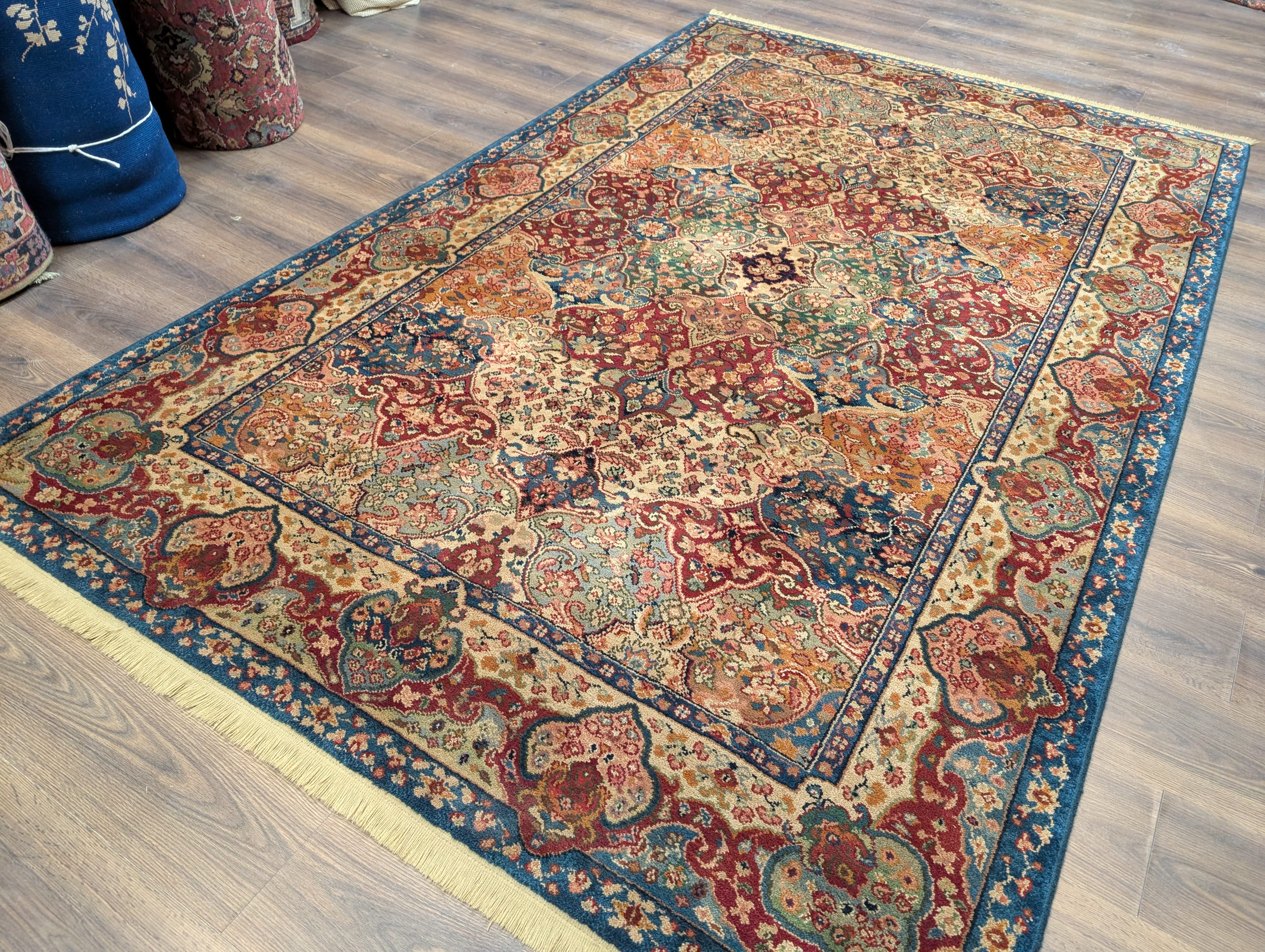 Karastan Rug 5.9 x 9, Samovar Teawash Kirman Panel #900-902, Wool Pile Vintage, Rare - Jewel Rugs