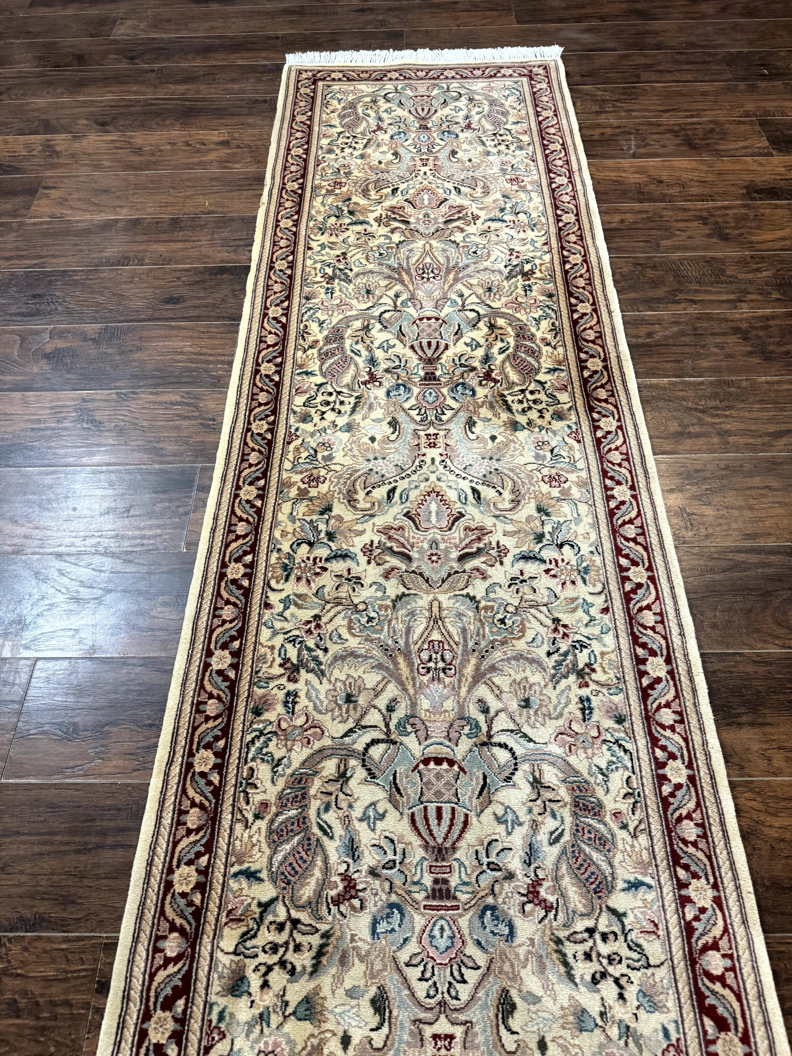 Pakistani Runner Rug 2.8 x 14, Pak Persian Hallway Rug, Cream Color - Jewel Rugs