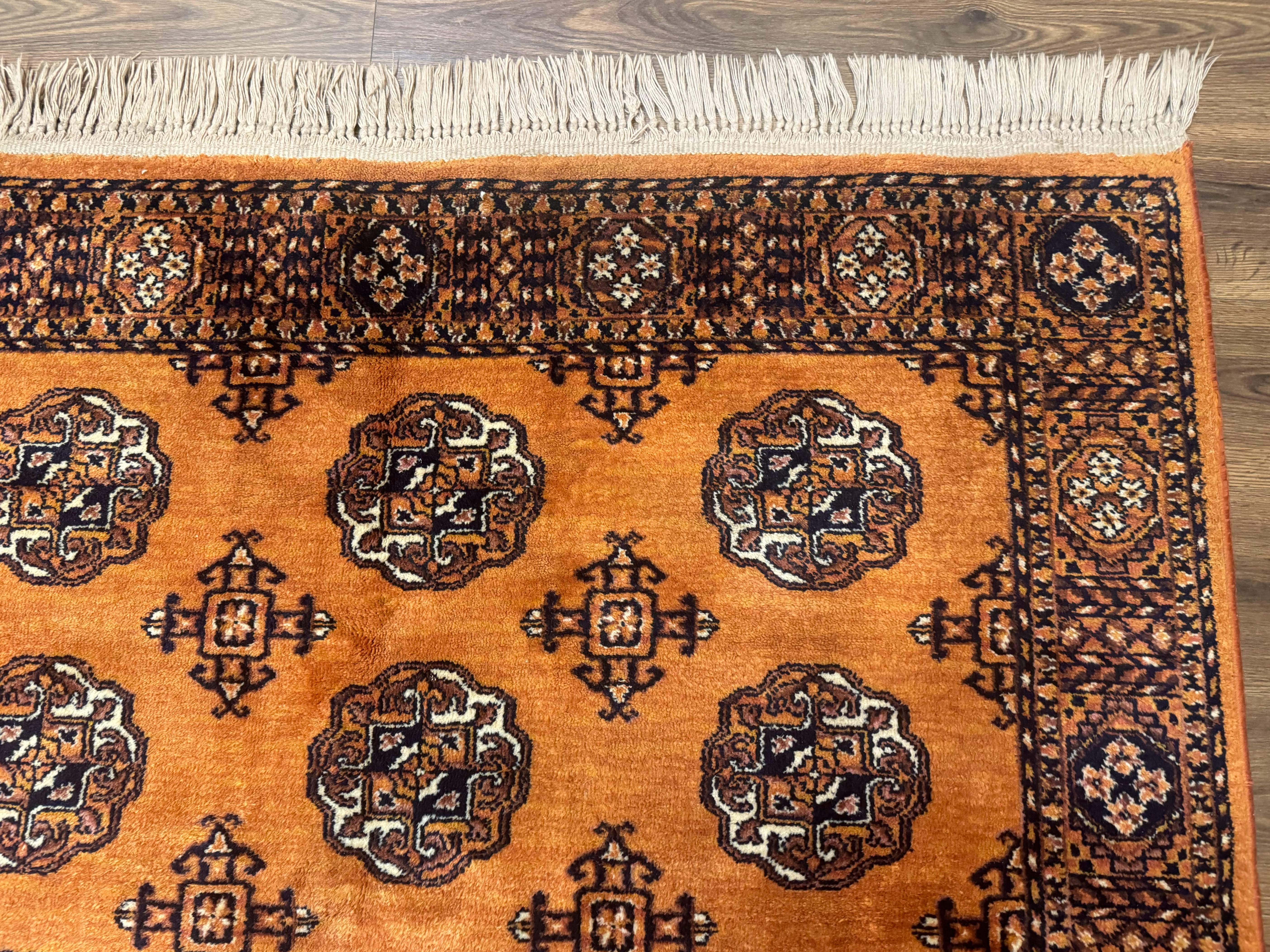 8.8 x 12 Karastan Golden Bokhara Rug #716, Wool Turkoman Carpet, Rare - Jewel Rugs