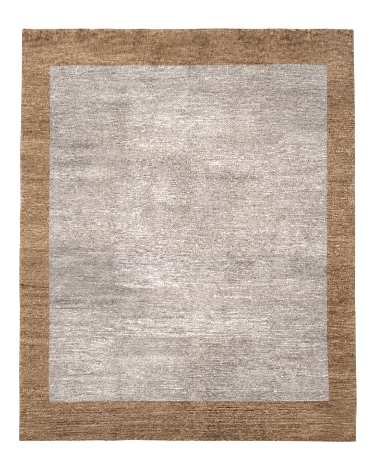 Tibetan Modern Rug 10x12, Minimalist, Open Field, Odegard, Wool, Contemporary, Gray Tibet 10' x 12' 3" in Silver-Gray and Gold - 2603L085