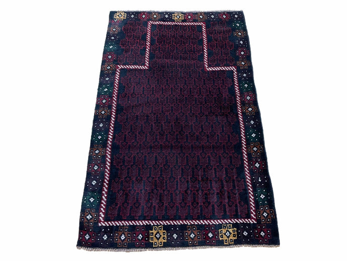3 X 5 Vintage Handmade Tribal Wool Rug Baluchi Rug Afghan Rug Balouch Rug 3x4.7 - Jewel Rugs
