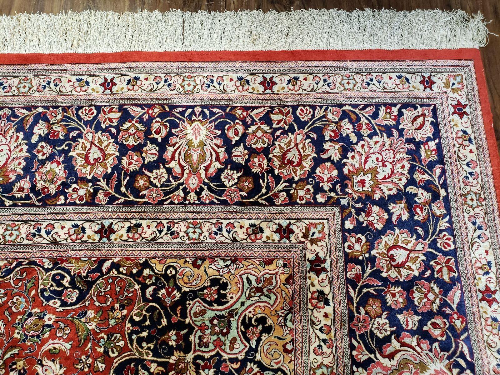 Stunning Persian Silk Qum Rug 10x13, Signed Ahmadi, 600 KPSI, Masterpiece - Jewel Rugs